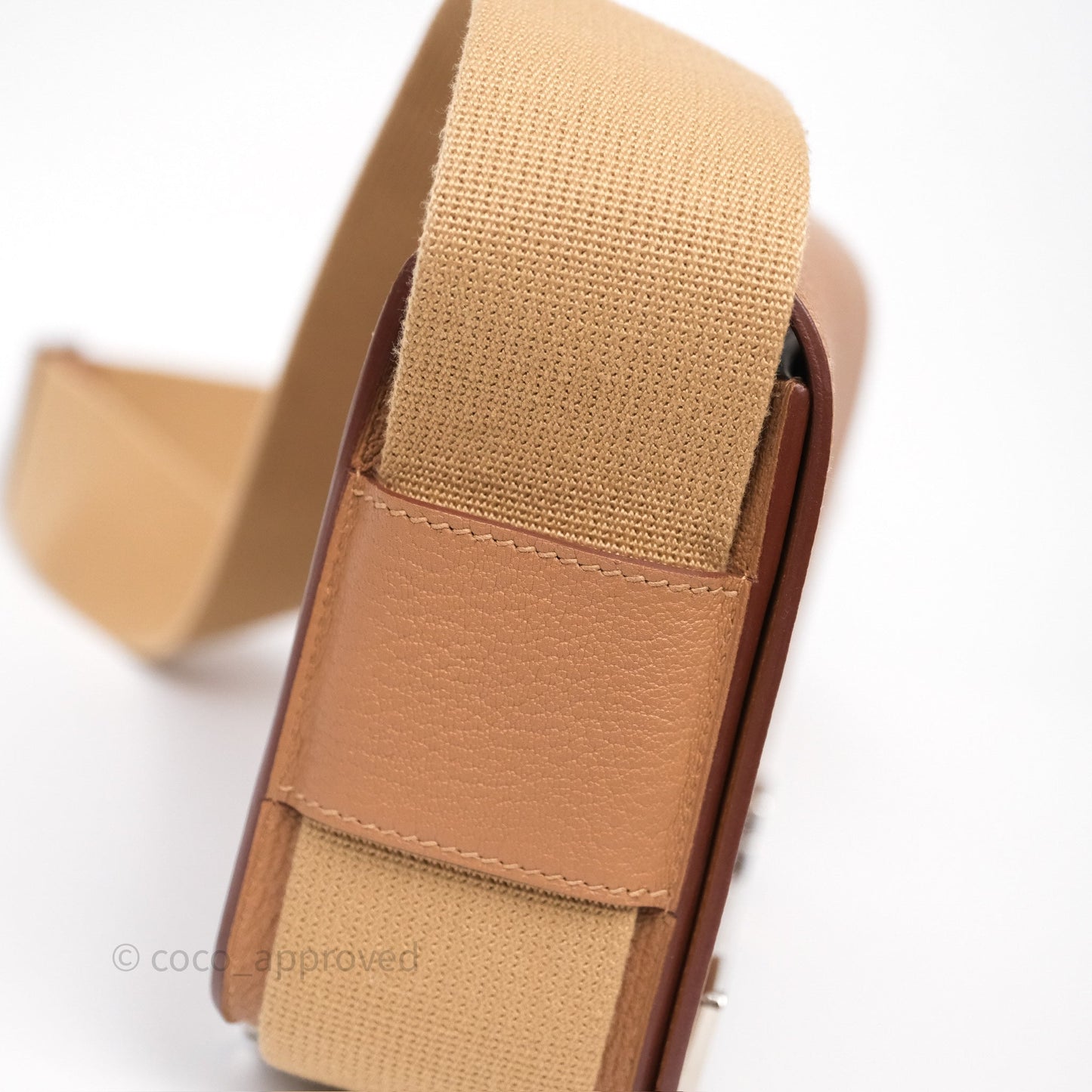 Hermès Geta Bag Quebracho 2J Chevre Mysore/ Chai 0M Sangle Palladium Hardware