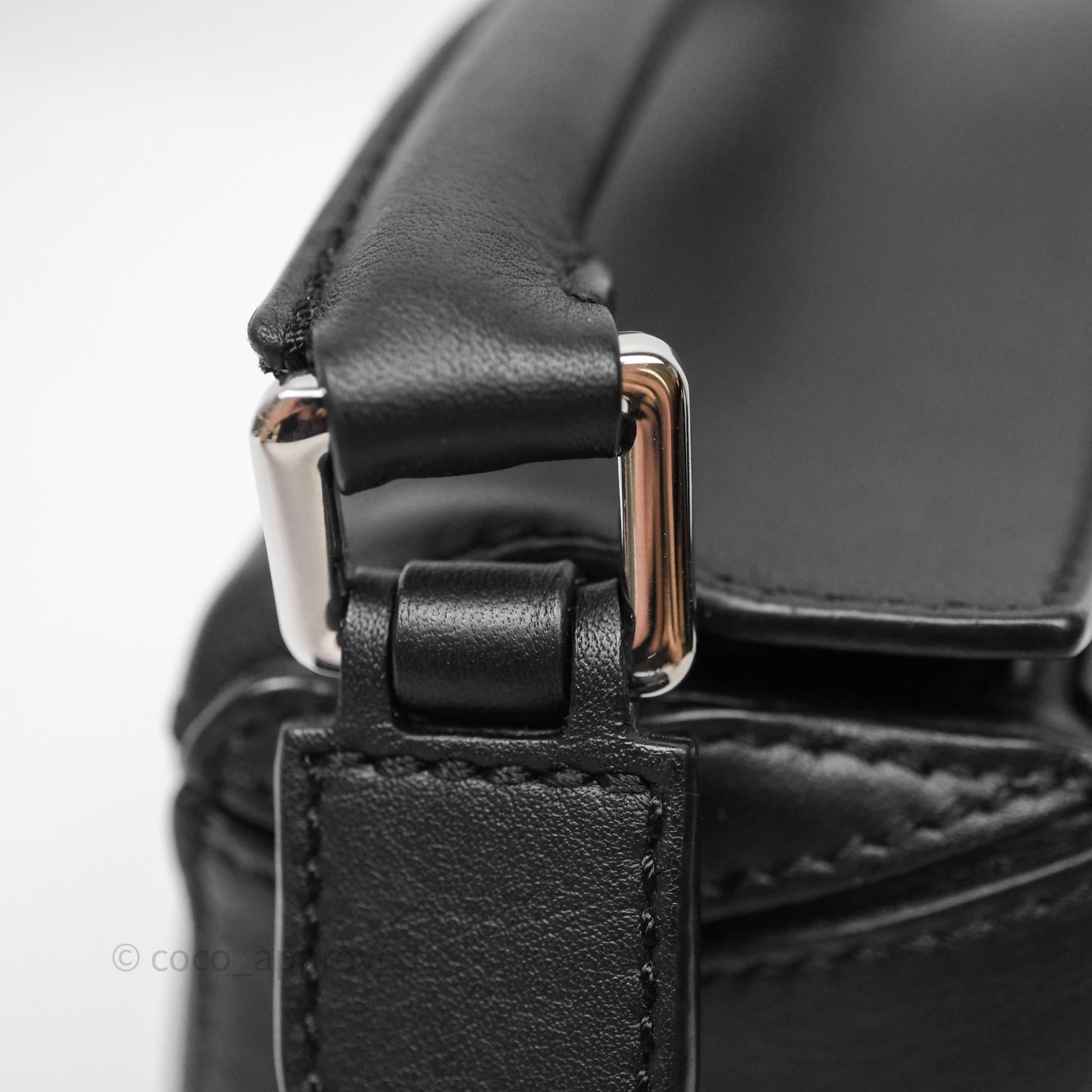 Loewe Mini Puzzle Bag Black Calfskin Silver Hardware