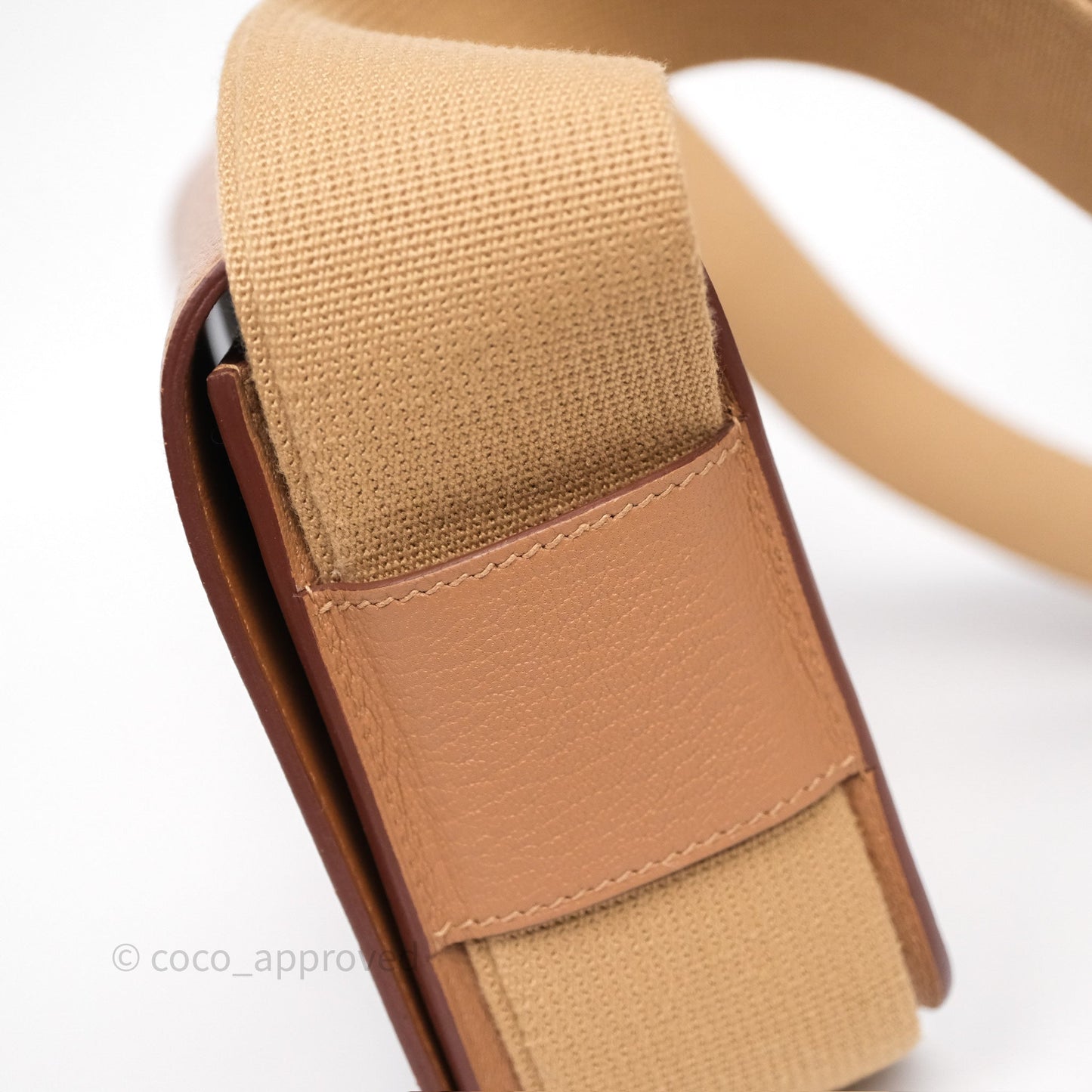 Hermès Geta Bag Quebracho 2J Chevre Mysore/ Chai 0M Sangle Palladium Hardware