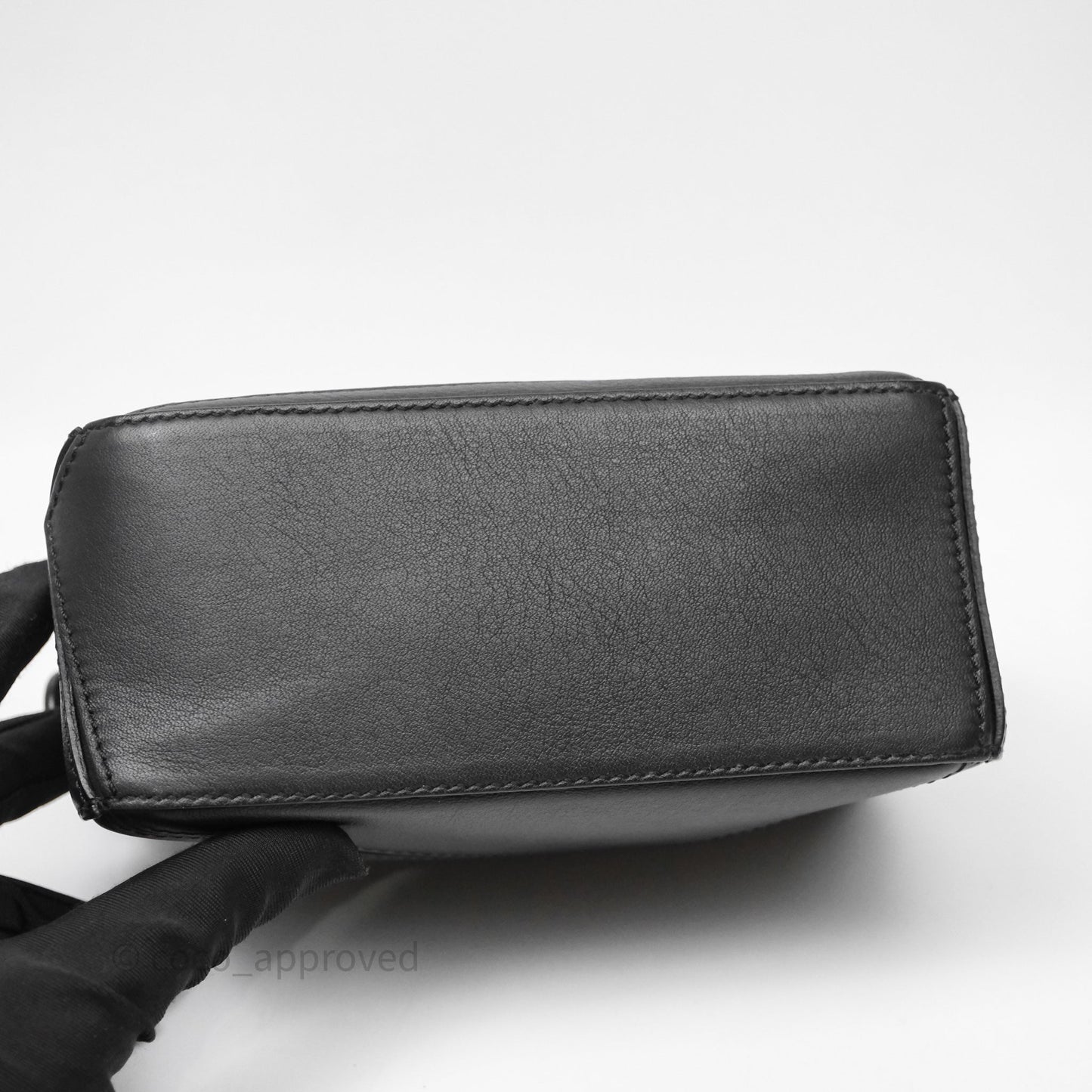 Loewe Mini Puzzle Bag Black Calfskin Silver Hardware