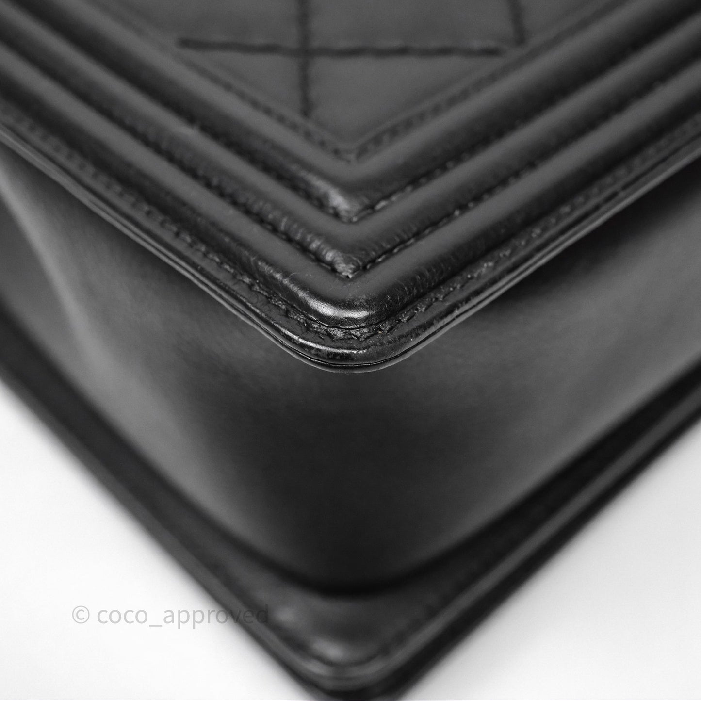 Chanel Medium Quilted Black Boy Calfskin Ruthenium Hardware