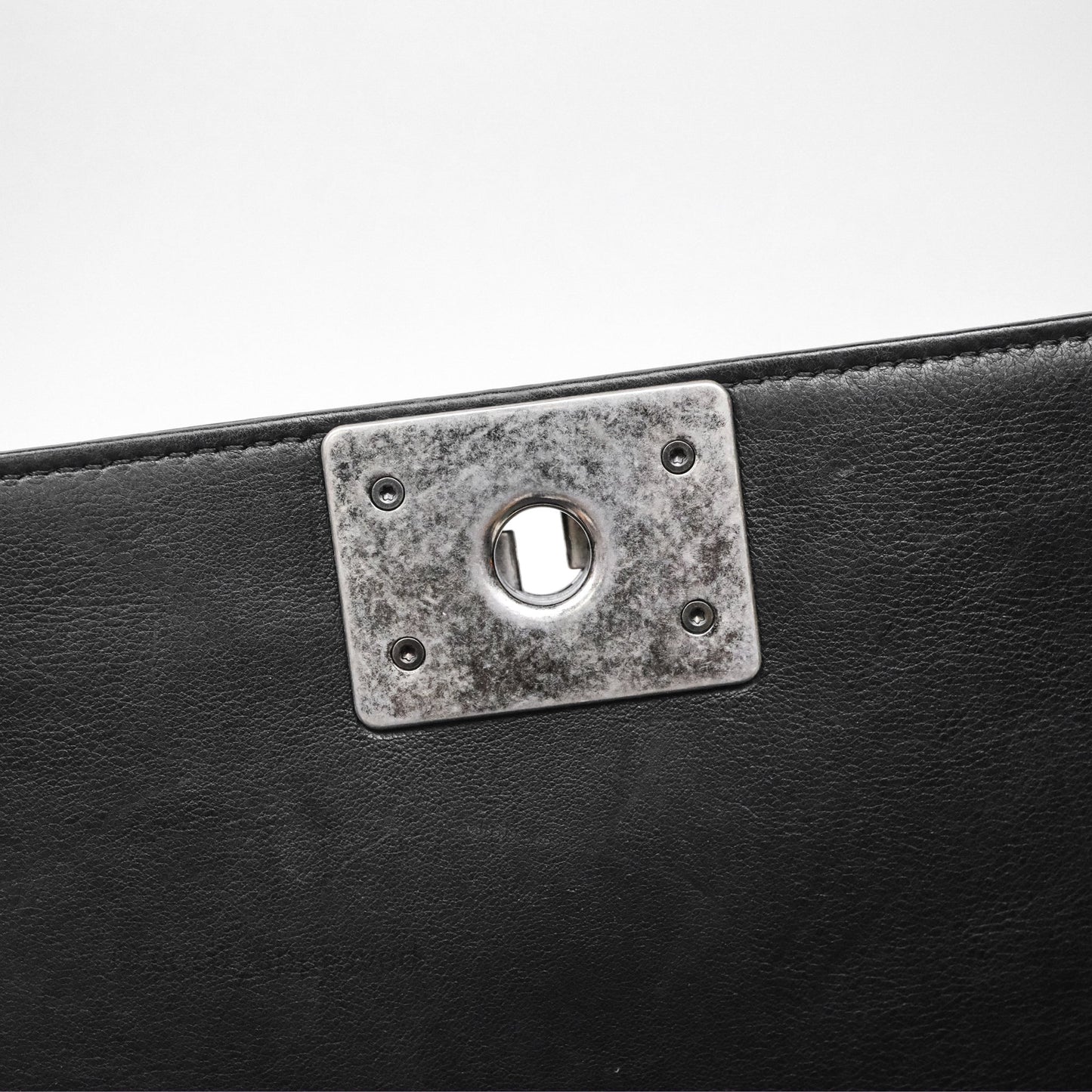 Chanel Medium Quilted Black Boy Calfskin Ruthenium Hardware