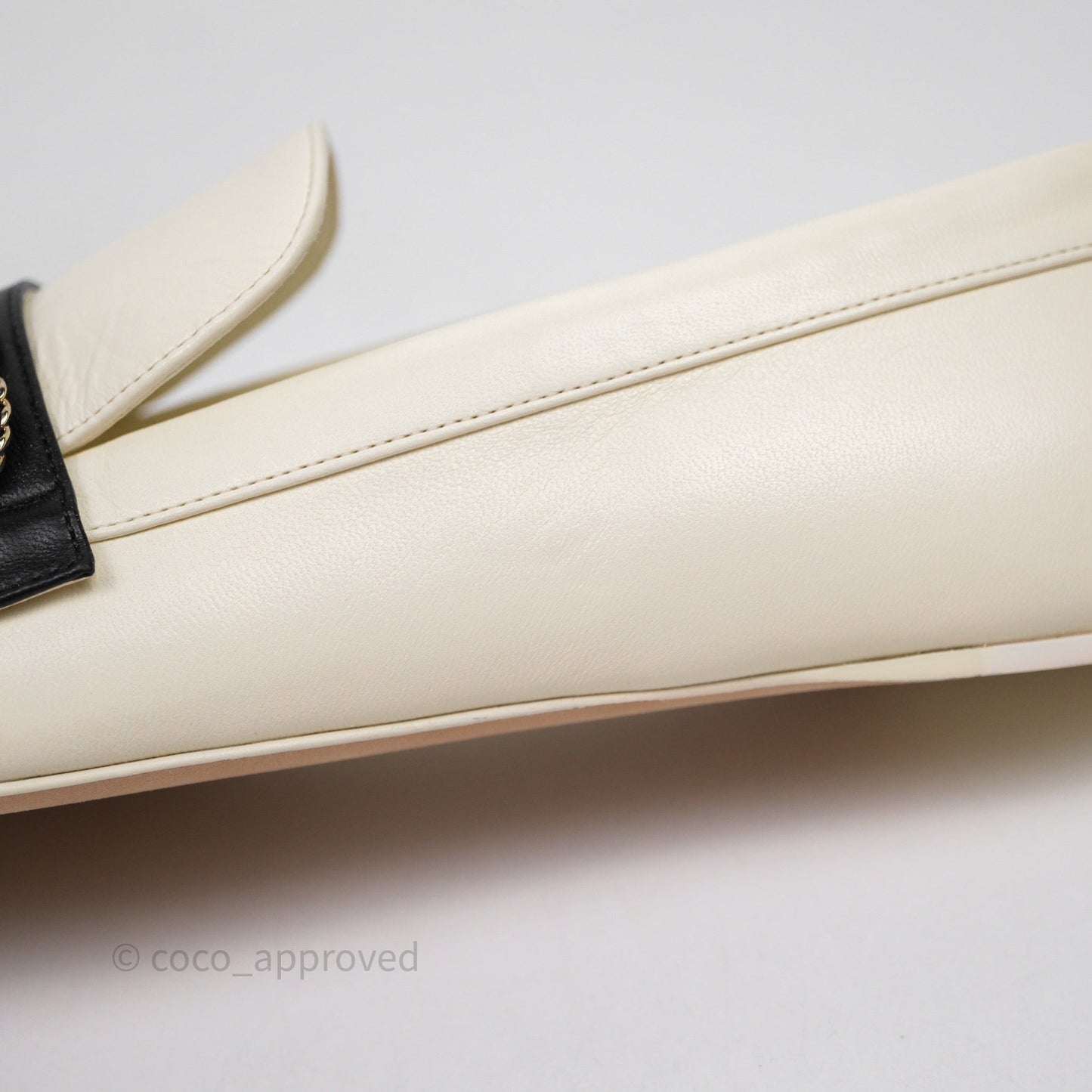 Chanel CC White/Black Loafers Size 37