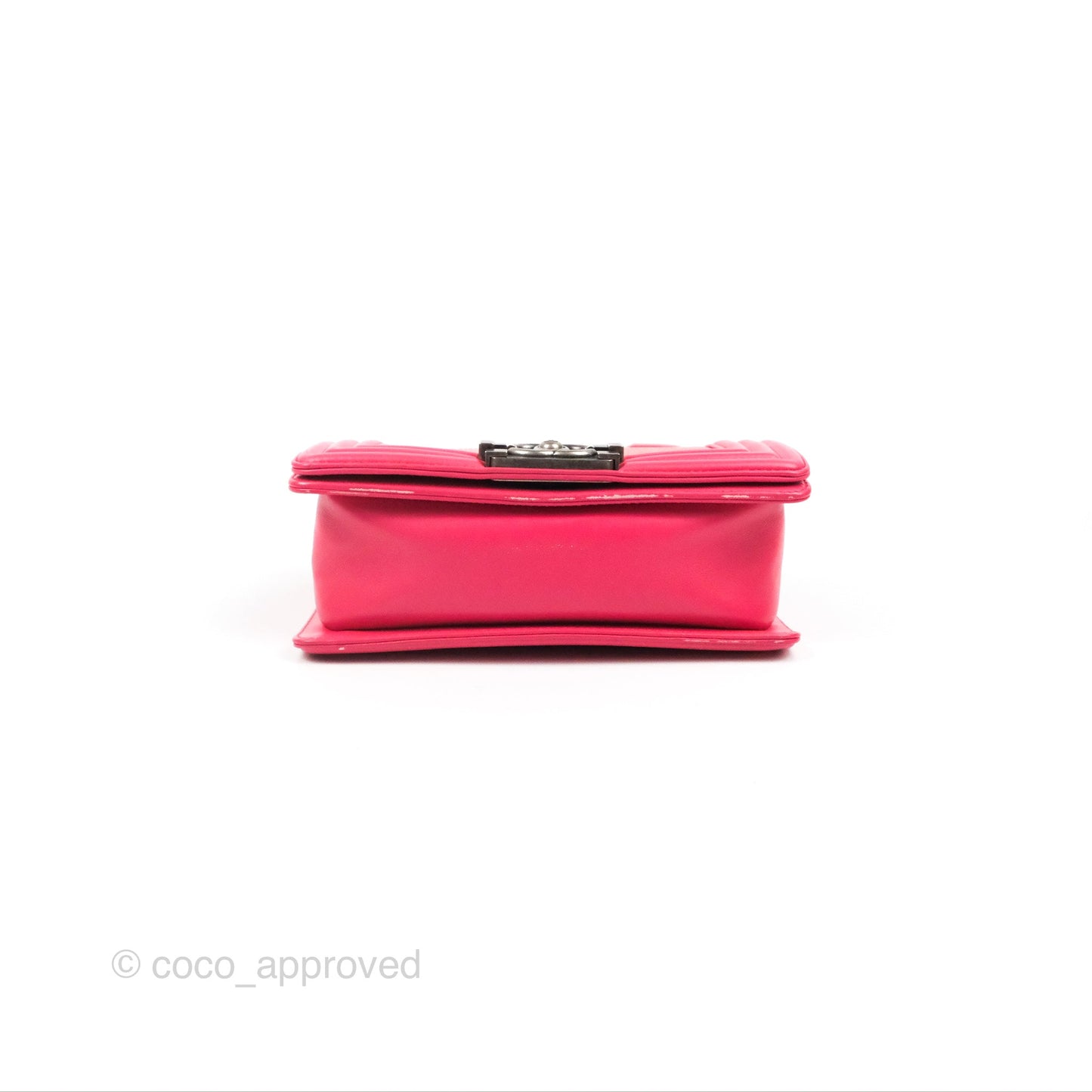 Chanel Small Boy Stingray Dark Pink Ruthenium Hardware