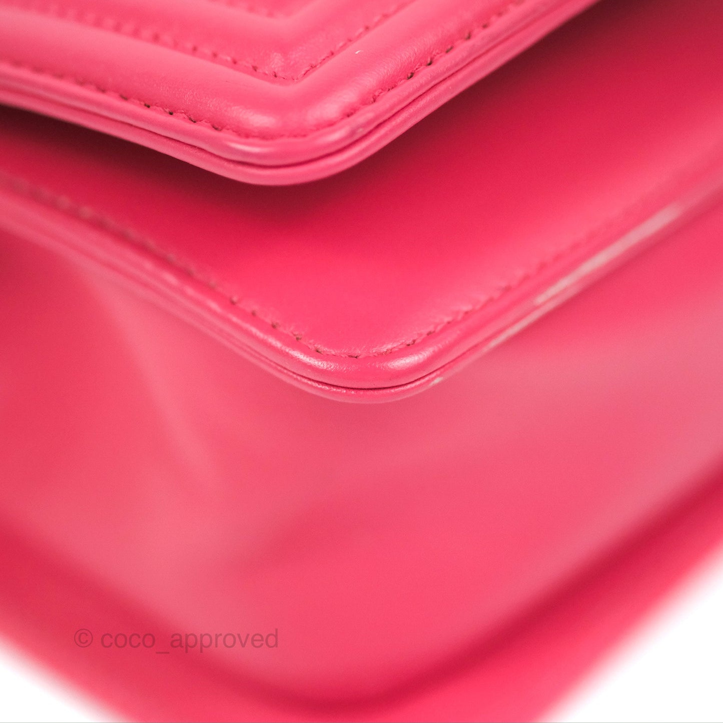 Chanel Small Boy Stingray Dark Pink Ruthenium Hardware