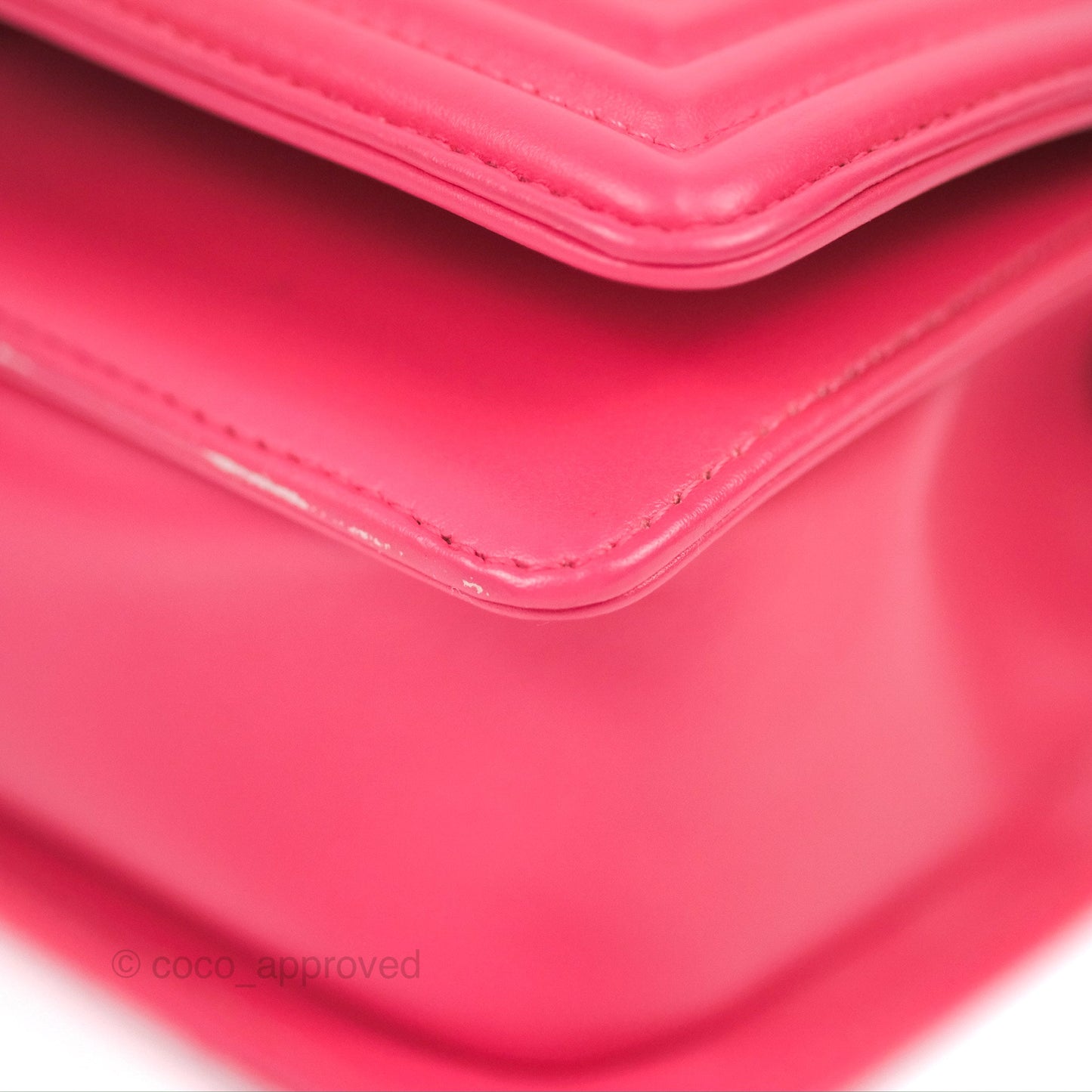 Chanel Small Boy Stingray Dark Pink Ruthenium Hardware