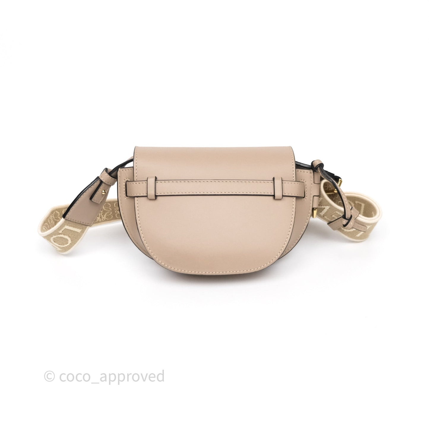 Loewe Mini Gate Dual Bag Beige Sand Soft Calfskin Jacquard Strap