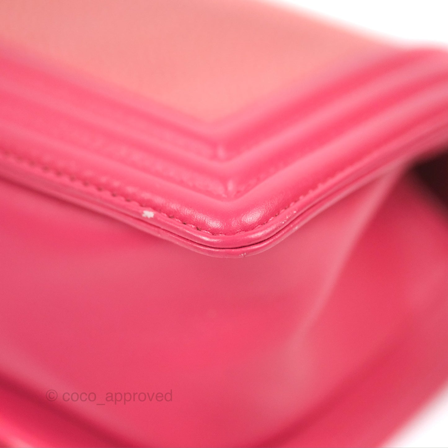 Chanel Small Boy Stingray Dark Pink Ruthenium Hardware