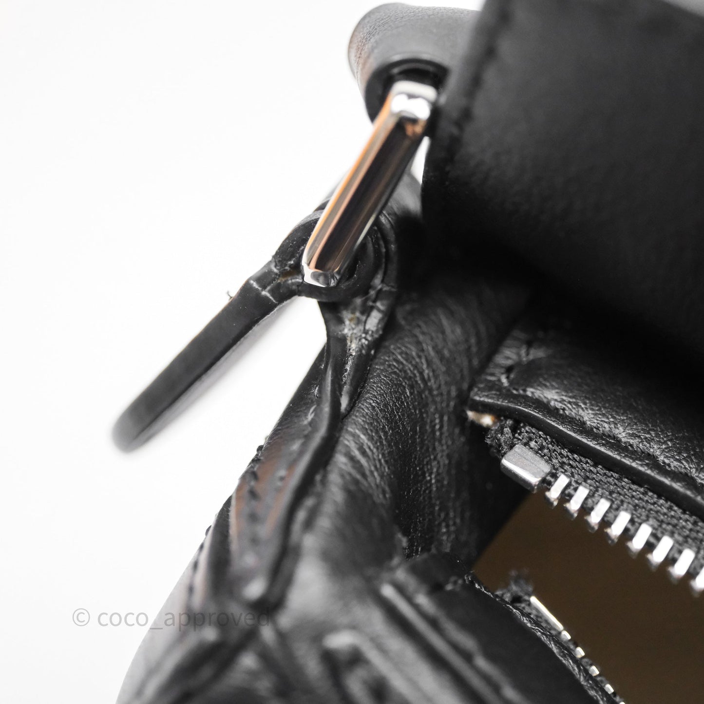 Loewe Mini Puzzle Bag Black Calfskin Silver Hardware