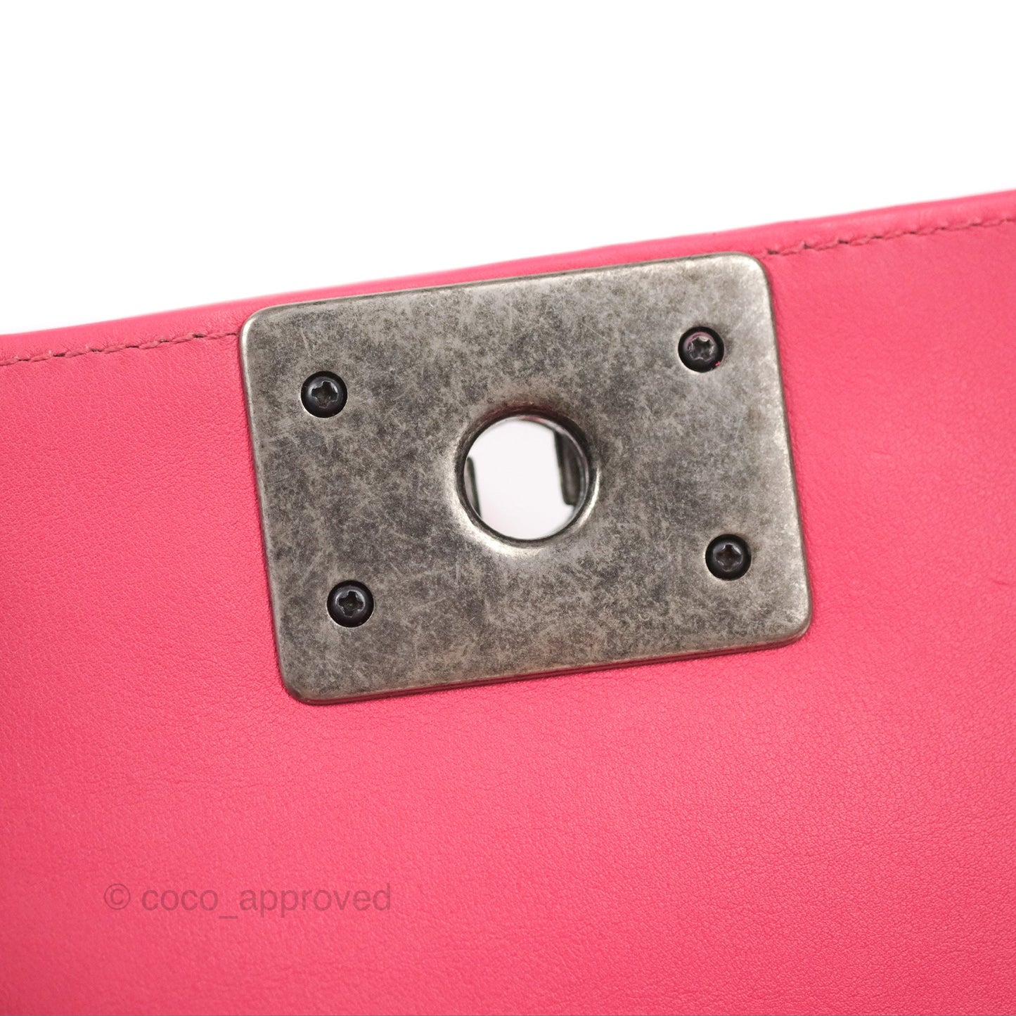 Chanel Small Boy Stingray Dark Pink Ruthenium Hardware