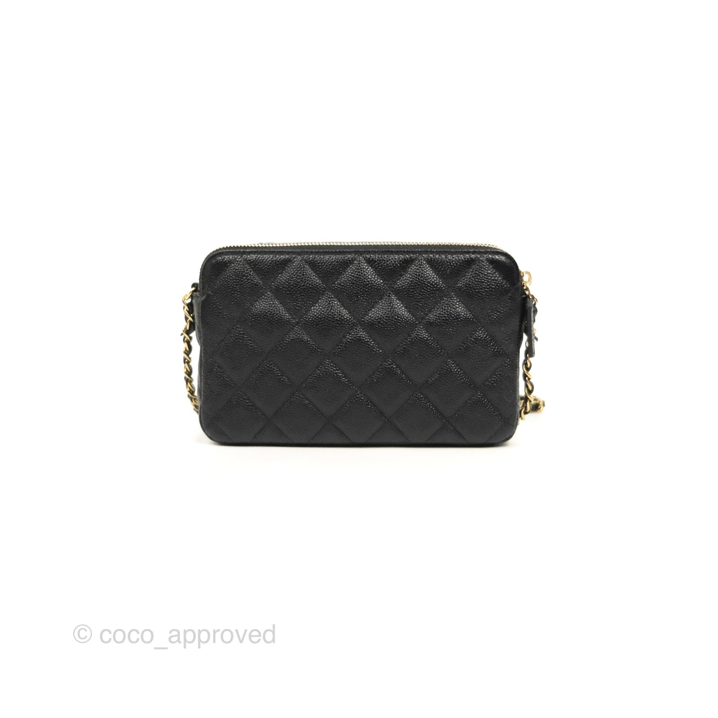 Chanel Foldable Tote Bag Clutch With Chain Black Multicolor Gold Hardware