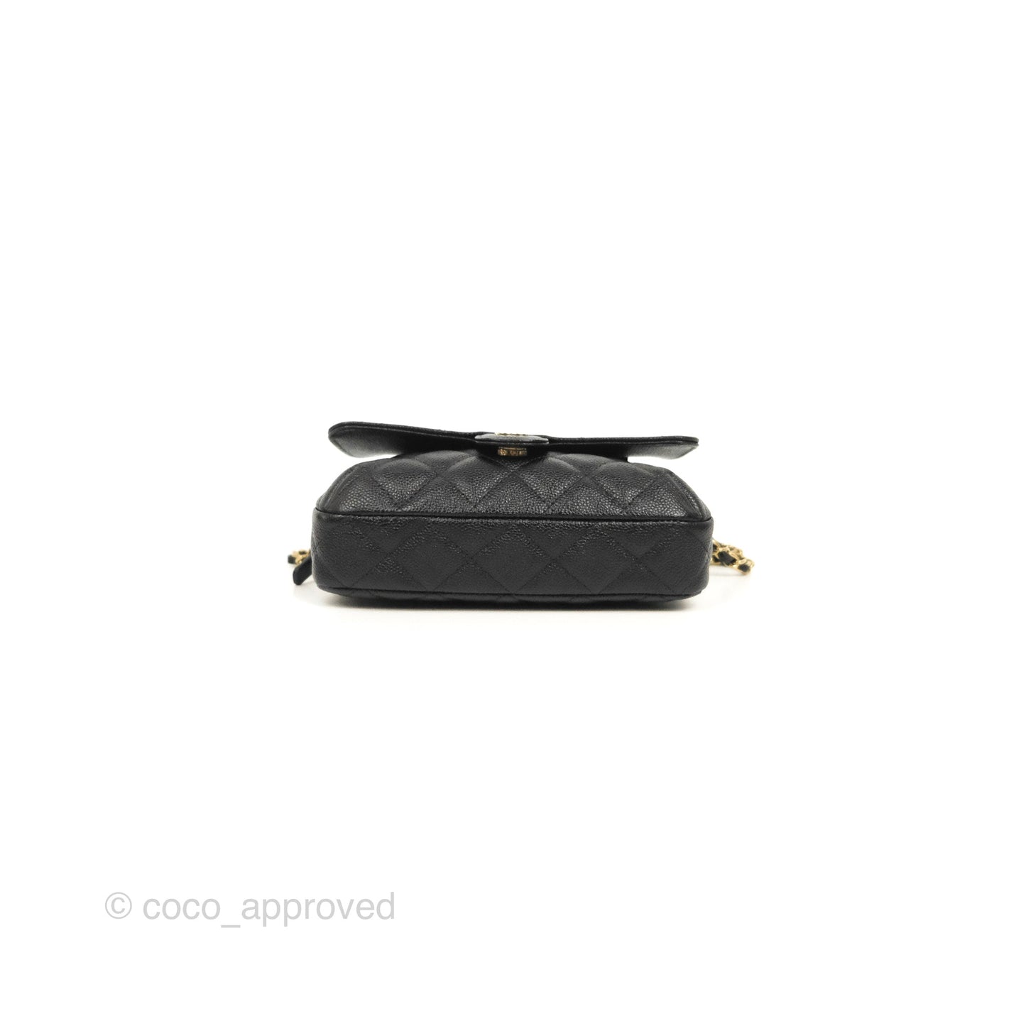 Chanel Foldable Tote Bag Clutch With Chain Black Multicolor Gold Hardware