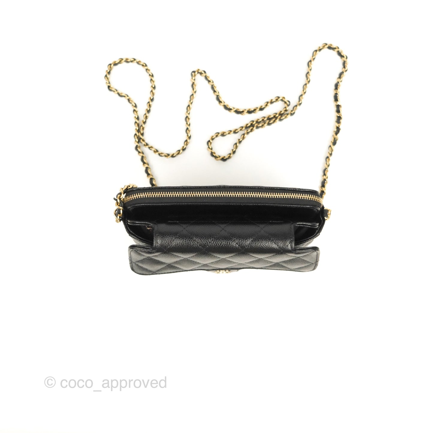 Chanel Foldable Tote Bag Clutch With Chain Black Multicolor Gold Hardware