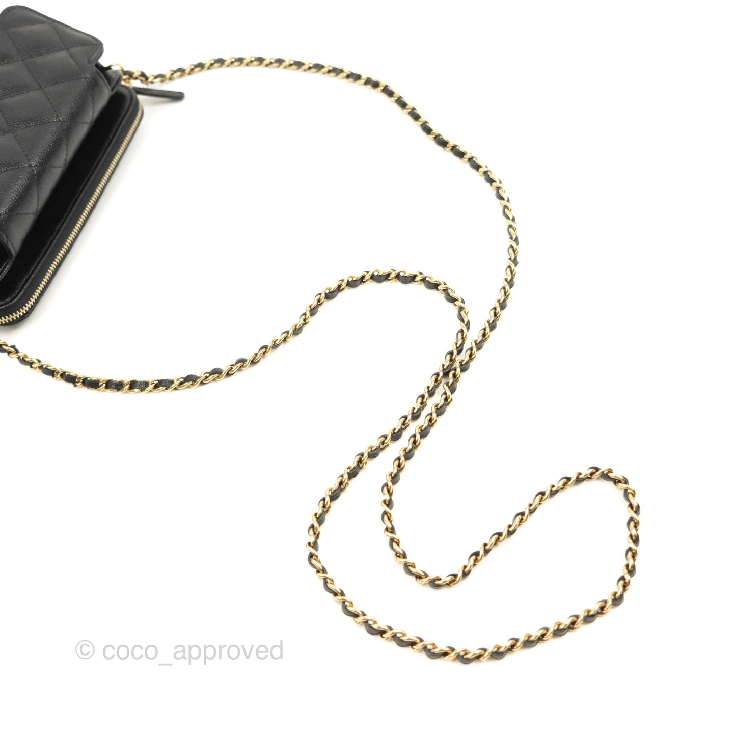 Chanel Foldable Tote Bag Clutch With Chain Black Multicolor Gold Hardware