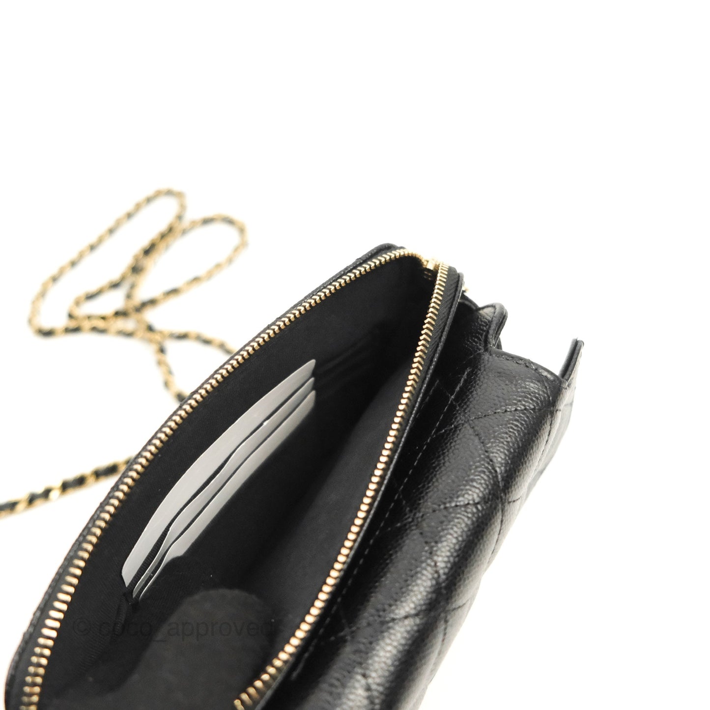 Chanel Foldable Tote Bag Clutch With Chain Black Multicolor Gold Hardware