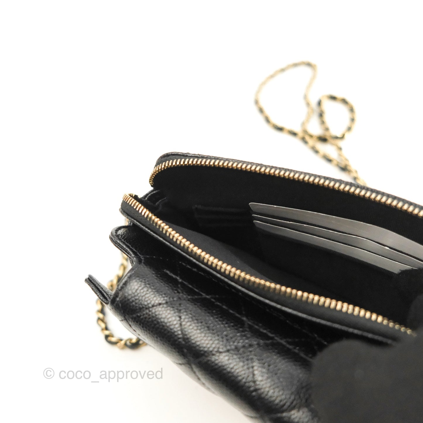 Chanel Foldable Tote Bag Clutch With Chain Black Multicolor Gold Hardware