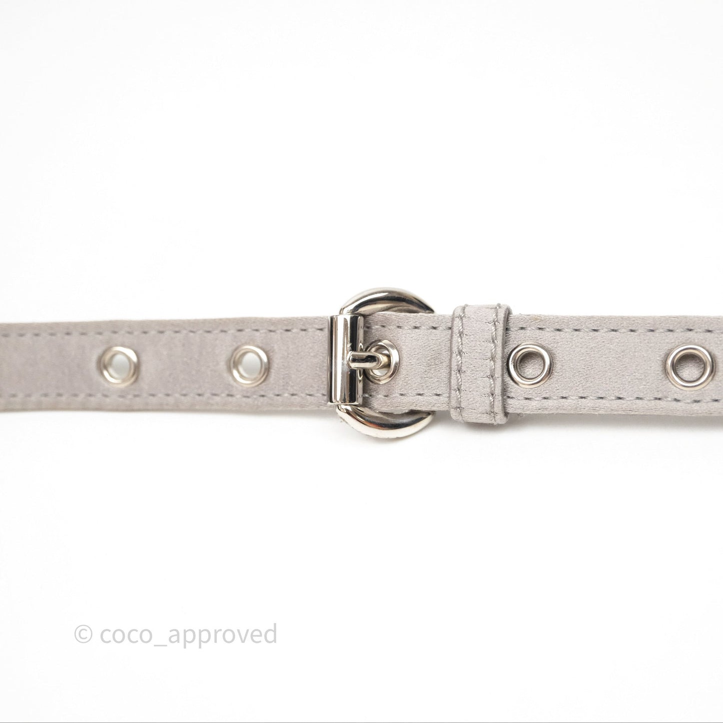 Christian Dior Mini Lady Dior Bag Grey Strass Cannage Satin Silver Hardware