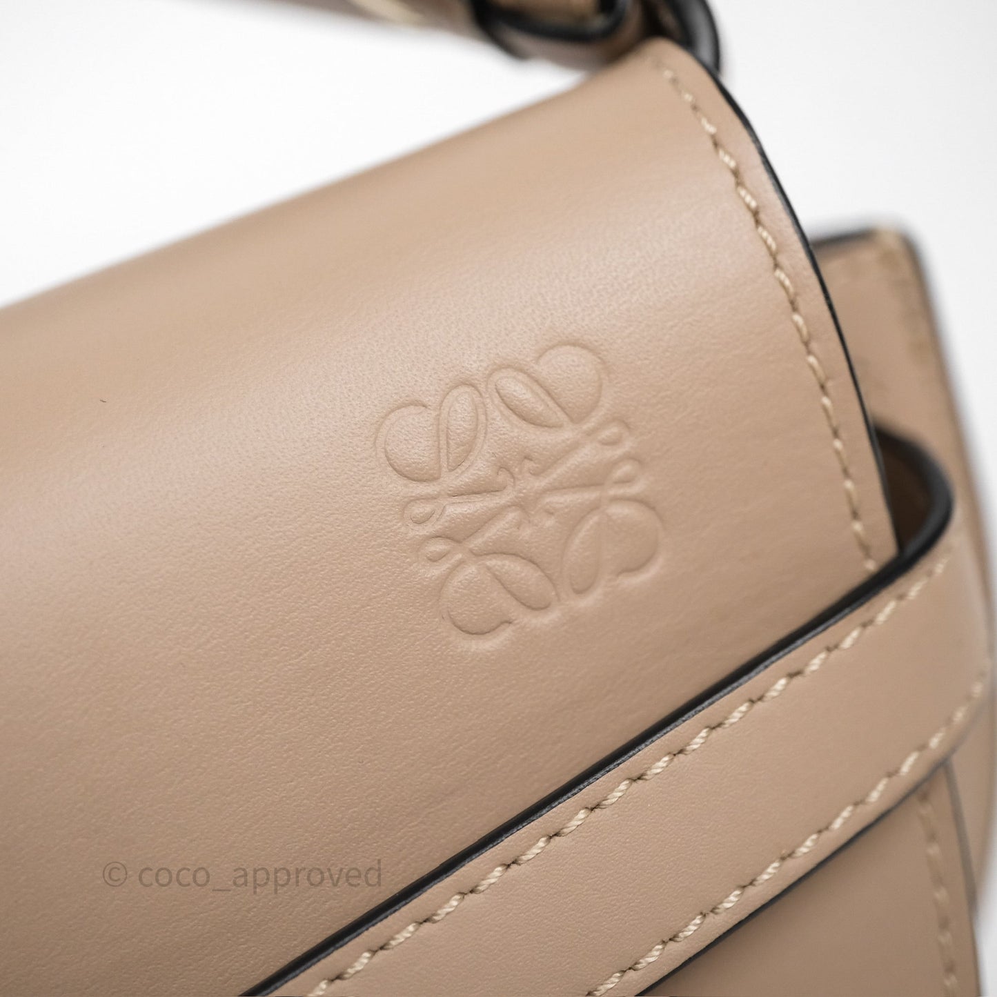 Loewe Mini Gate Dual Bag Beige Sand Soft Calfskin Jacquard Strap