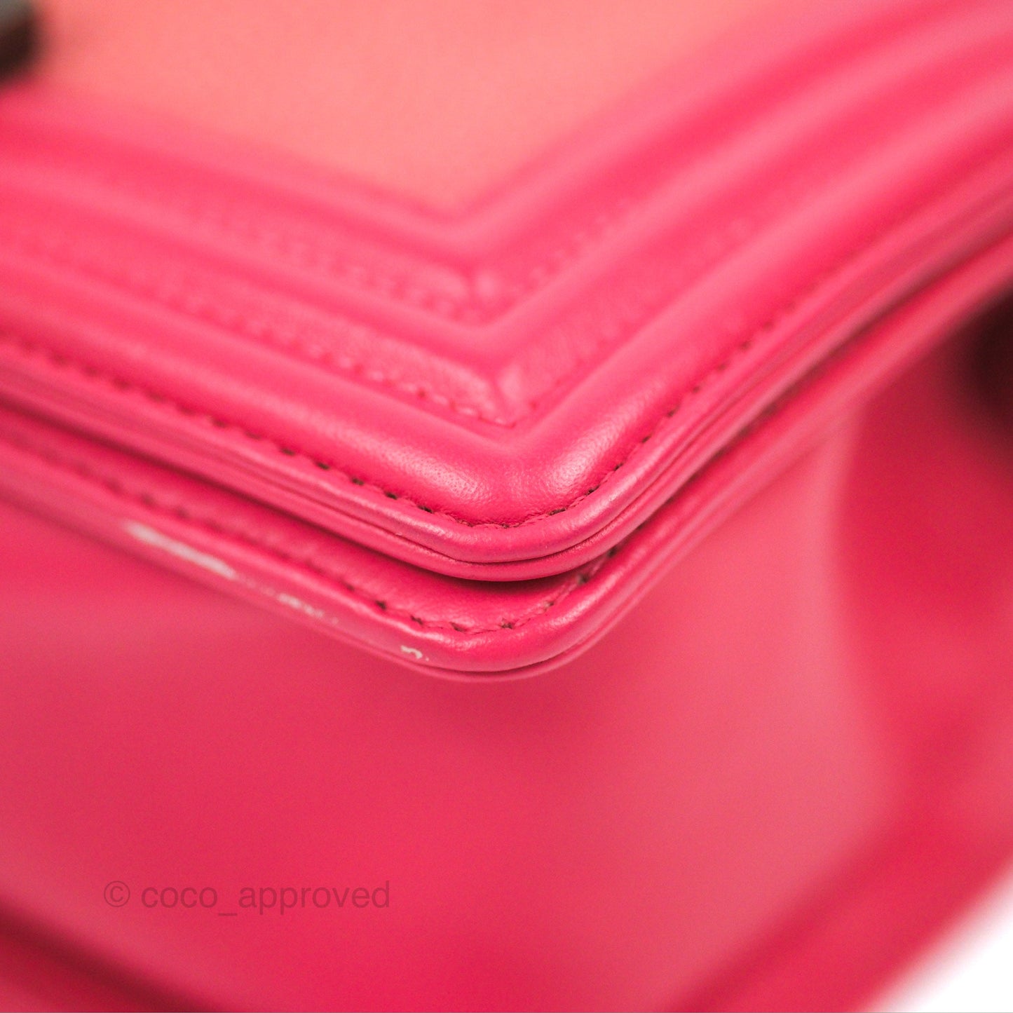 Chanel Small Boy Stingray Dark Pink Ruthenium Hardware