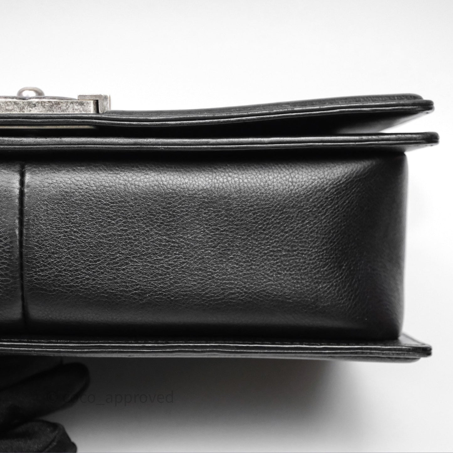 Chanel Medium Quilted Black Boy Calfskin Ruthenium Hardware