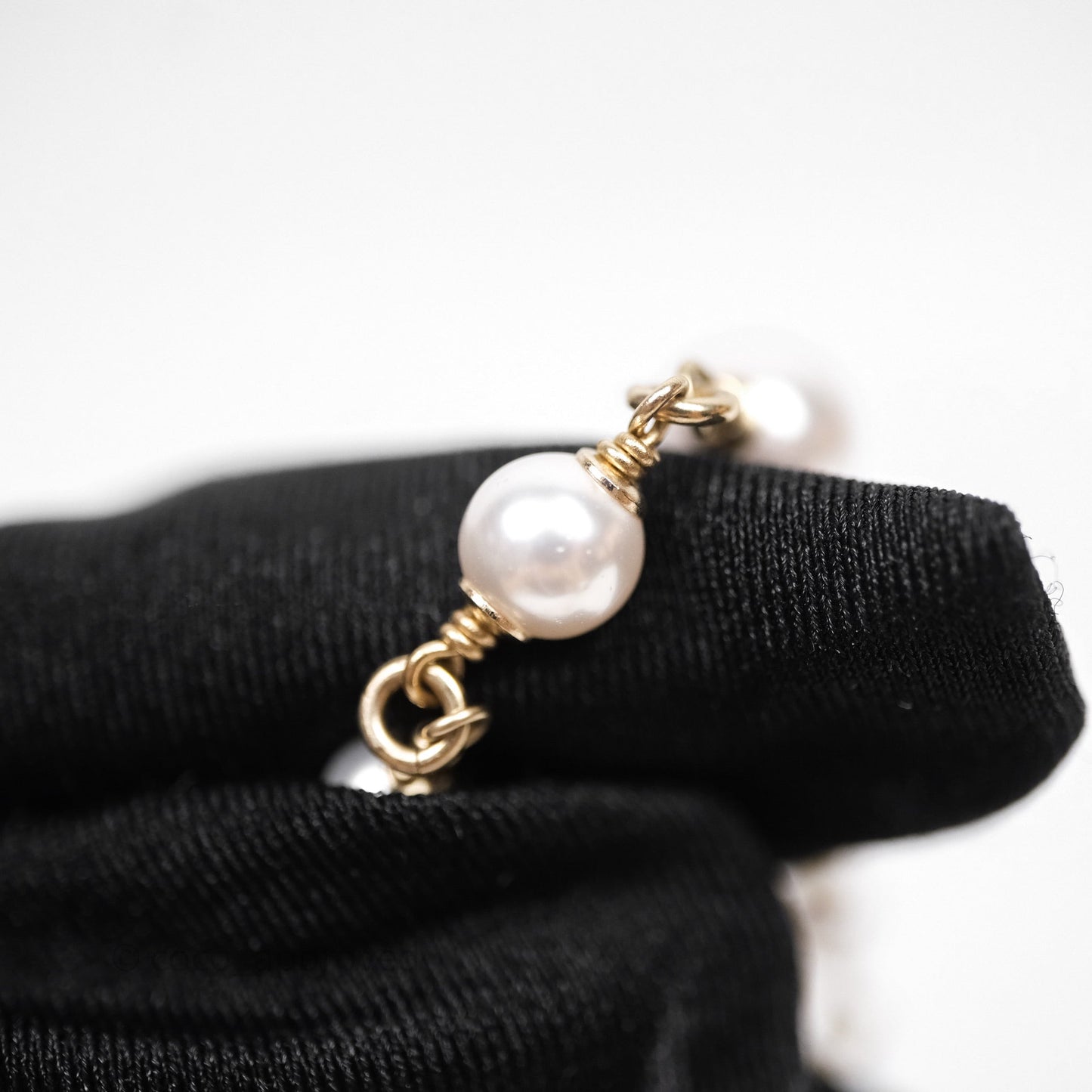 Chanel CC Pearl Crystal Heart Long Necklace Gold Tone 23B