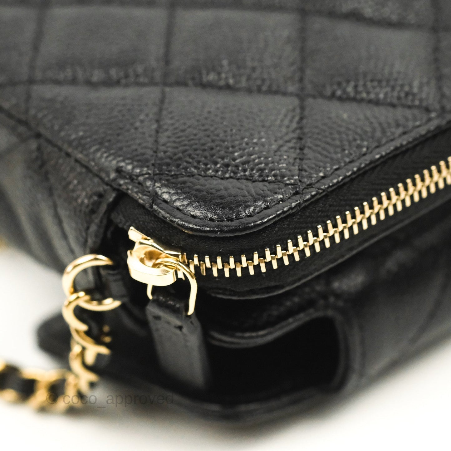 Chanel Foldable Tote Bag Clutch With Chain Black Multicolor Gold Hardware