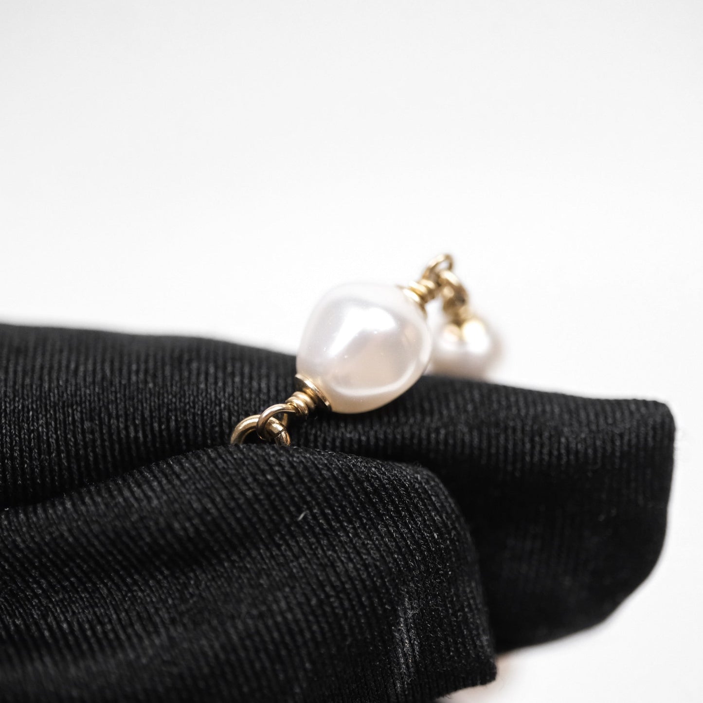 Chanel CC Pearl Crystal Heart Long Necklace Gold Tone 23B