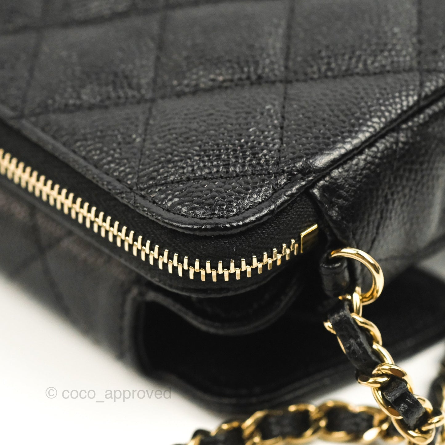 Chanel Foldable Tote Bag Clutch With Chain Black Multicolor Gold Hardware