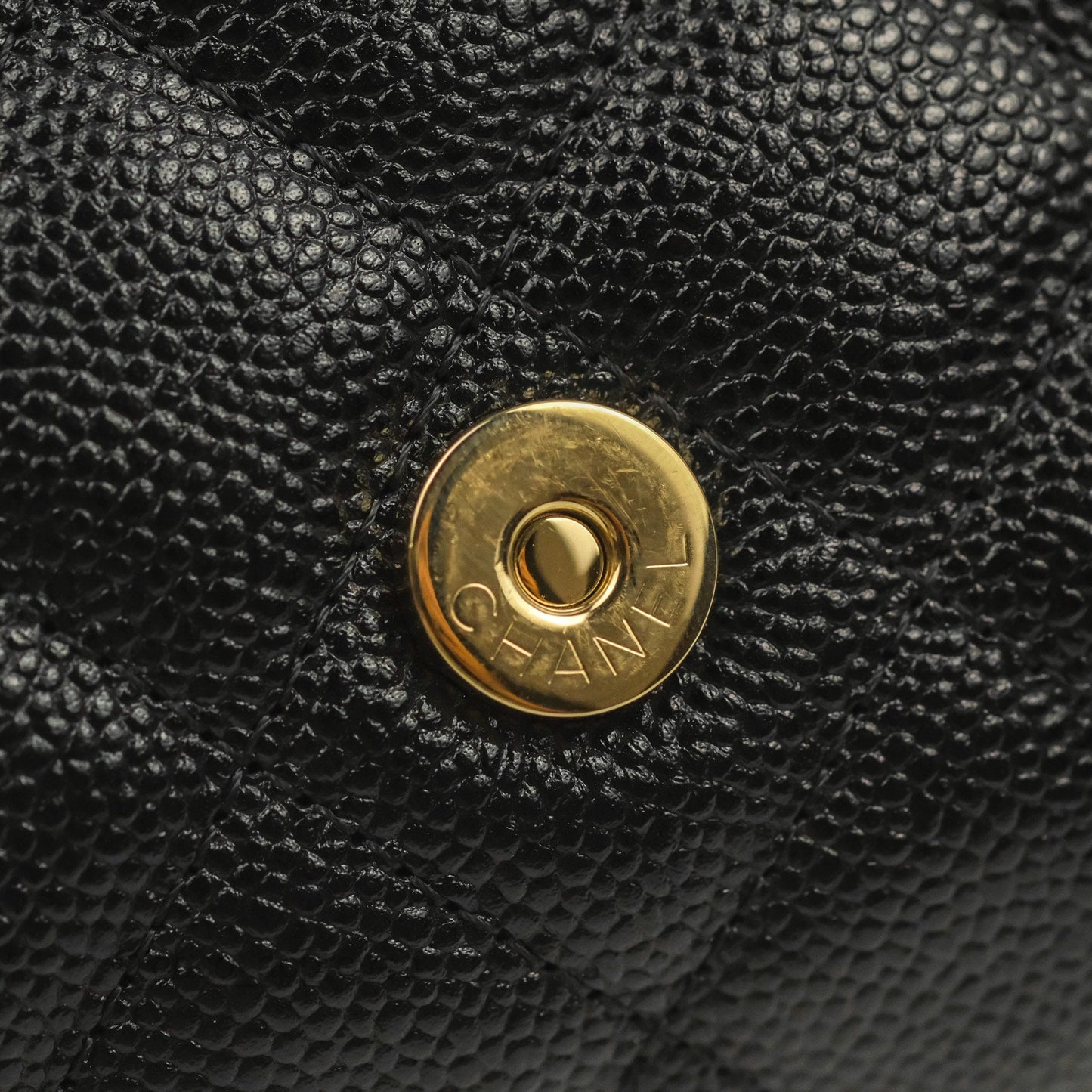 Chanel Foldable Tote Bag Clutch With Chain Black Multicolor Gold Hardware