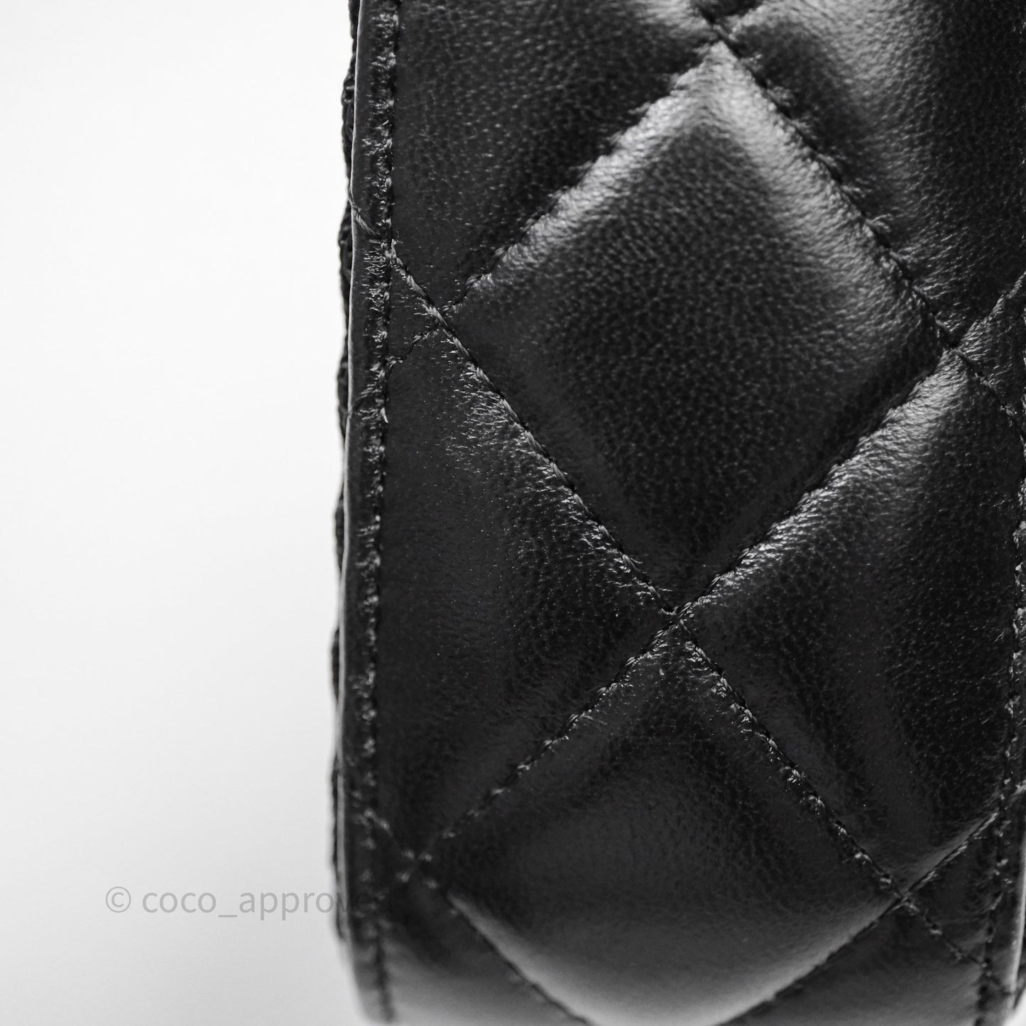 Chanel Mesh Clutch With Chain Black Shiny Lambskin Gold Hardware