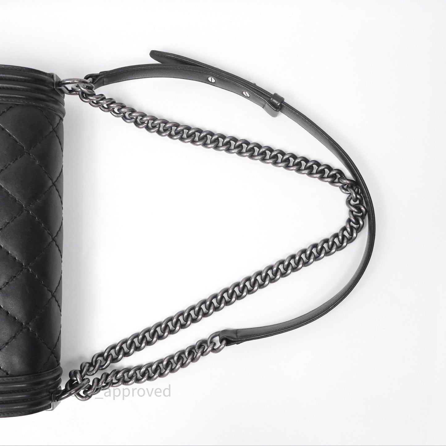 Chanel Medium Quilted Black Boy Calfskin Ruthenium Hardware
