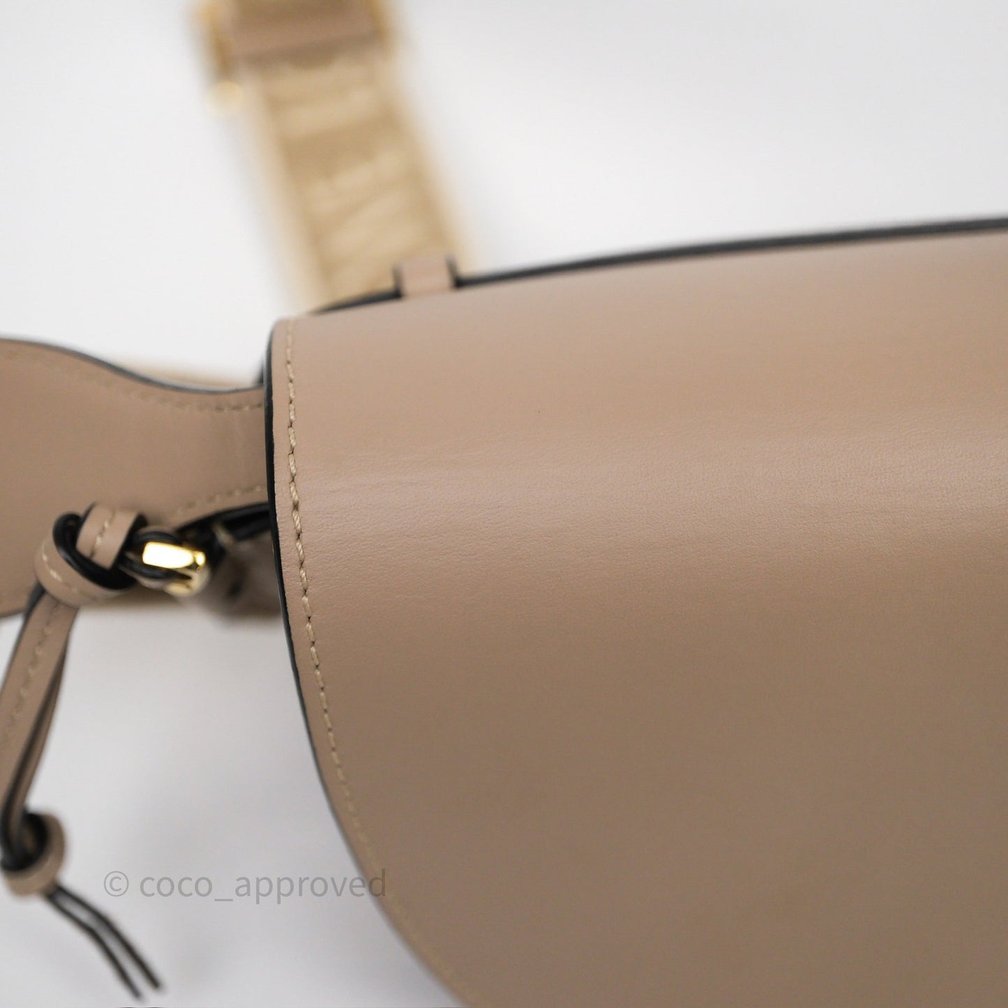 Loewe Mini Gate Dual Bag Beige Sand Soft Calfskin Jacquard Strap