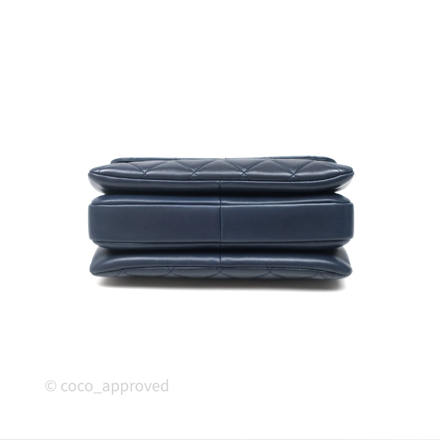 Chanel Small Trendy CC Navy Lambskin Gold Hardware