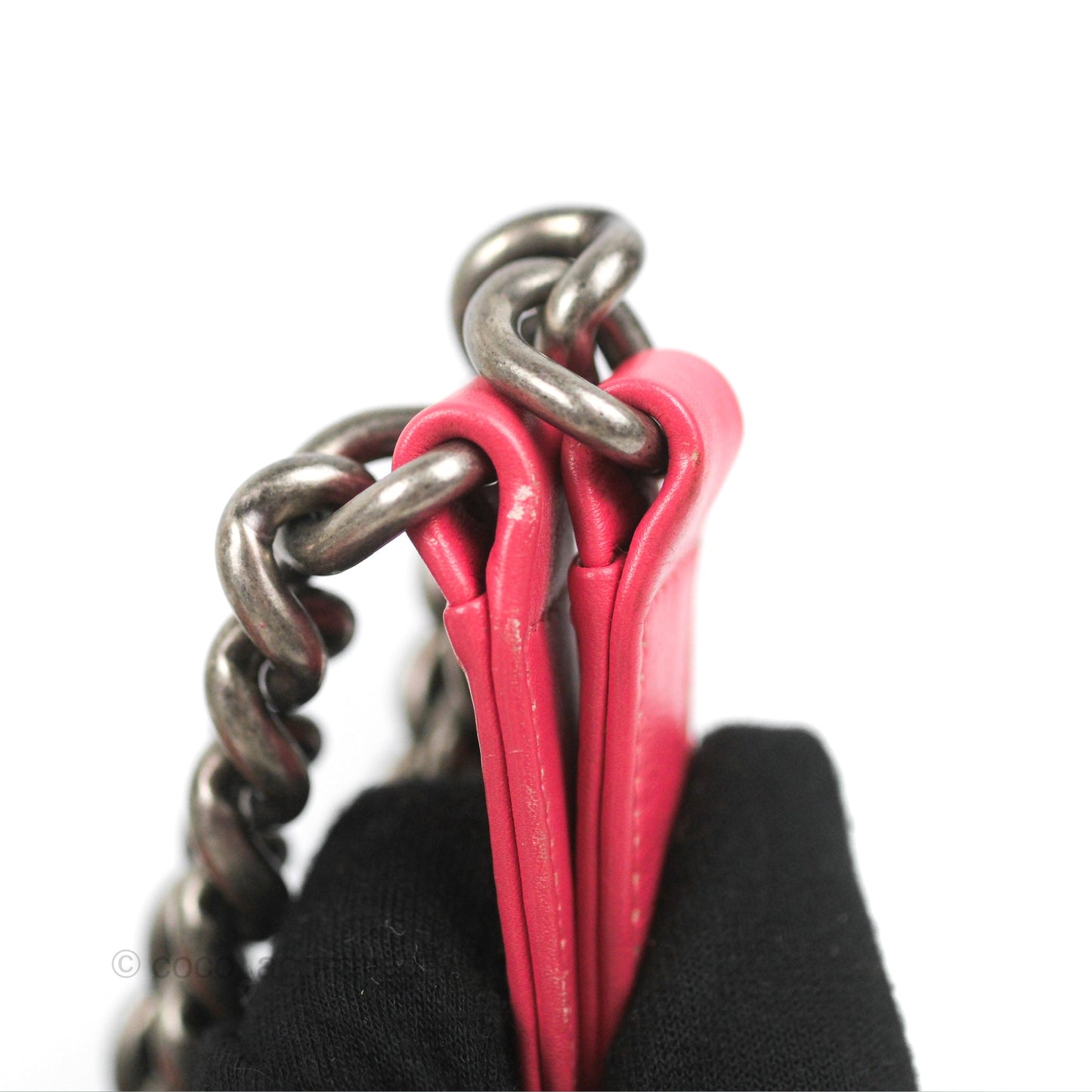 Chanel Small Boy Stingray Dark Pink Ruthenium Hardware