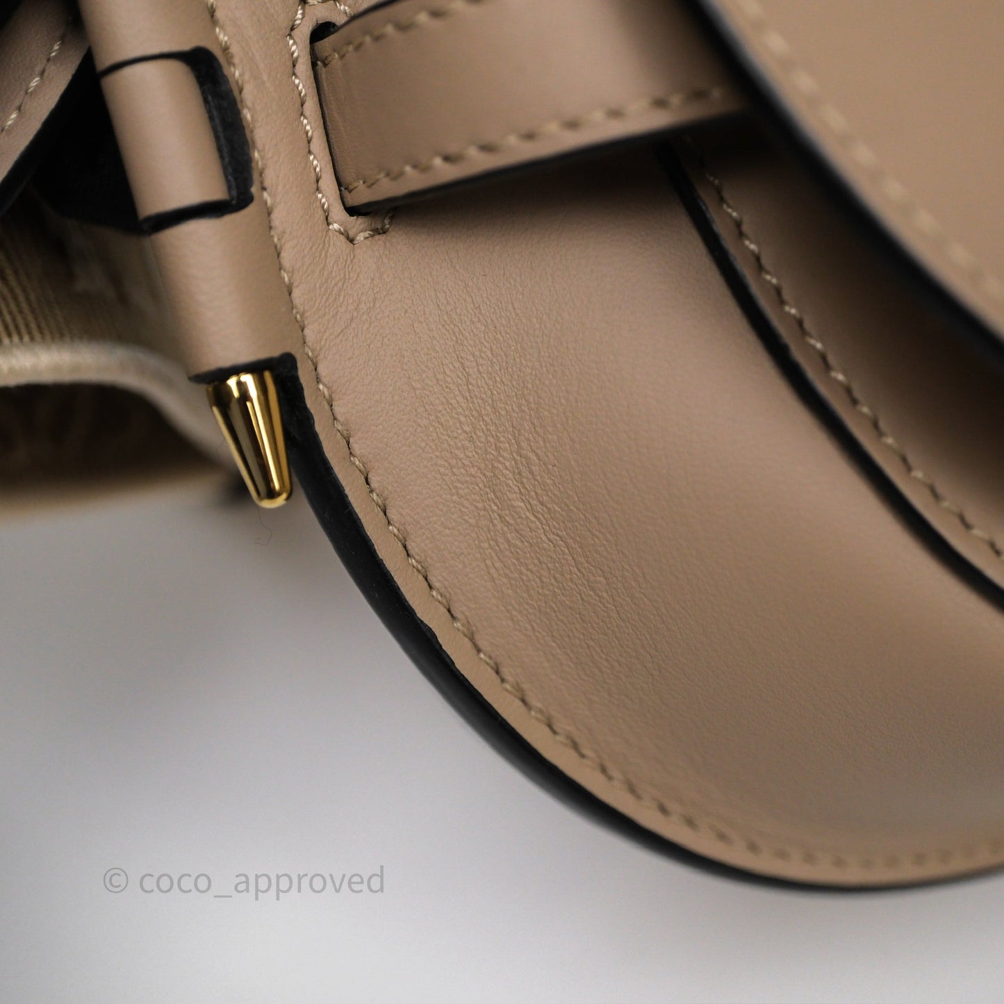 Loewe Mini Gate Dual Bag Beige Sand Soft Calfskin Jacquard Strap