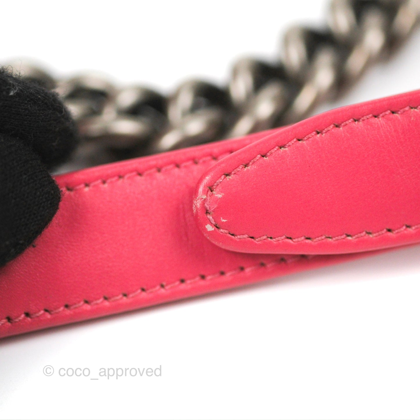 Chanel Small Boy Stingray Dark Pink Ruthenium Hardware