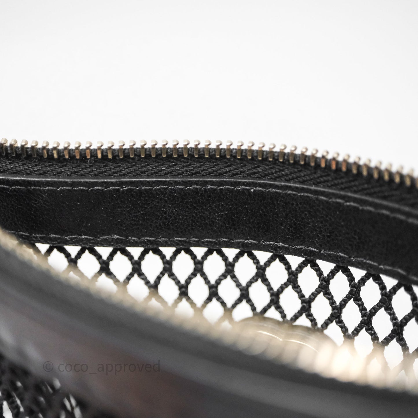 Chanel Mesh Clutch With Chain Black Shiny Lambskin Gold Hardware