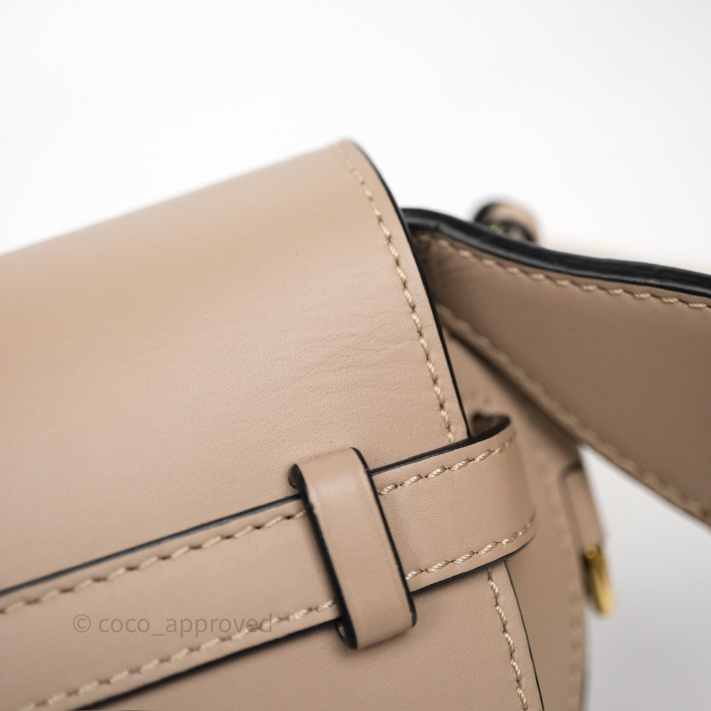 Loewe Mini Gate Dual Bag Beige Sand Soft Calfskin Jacquard Strap