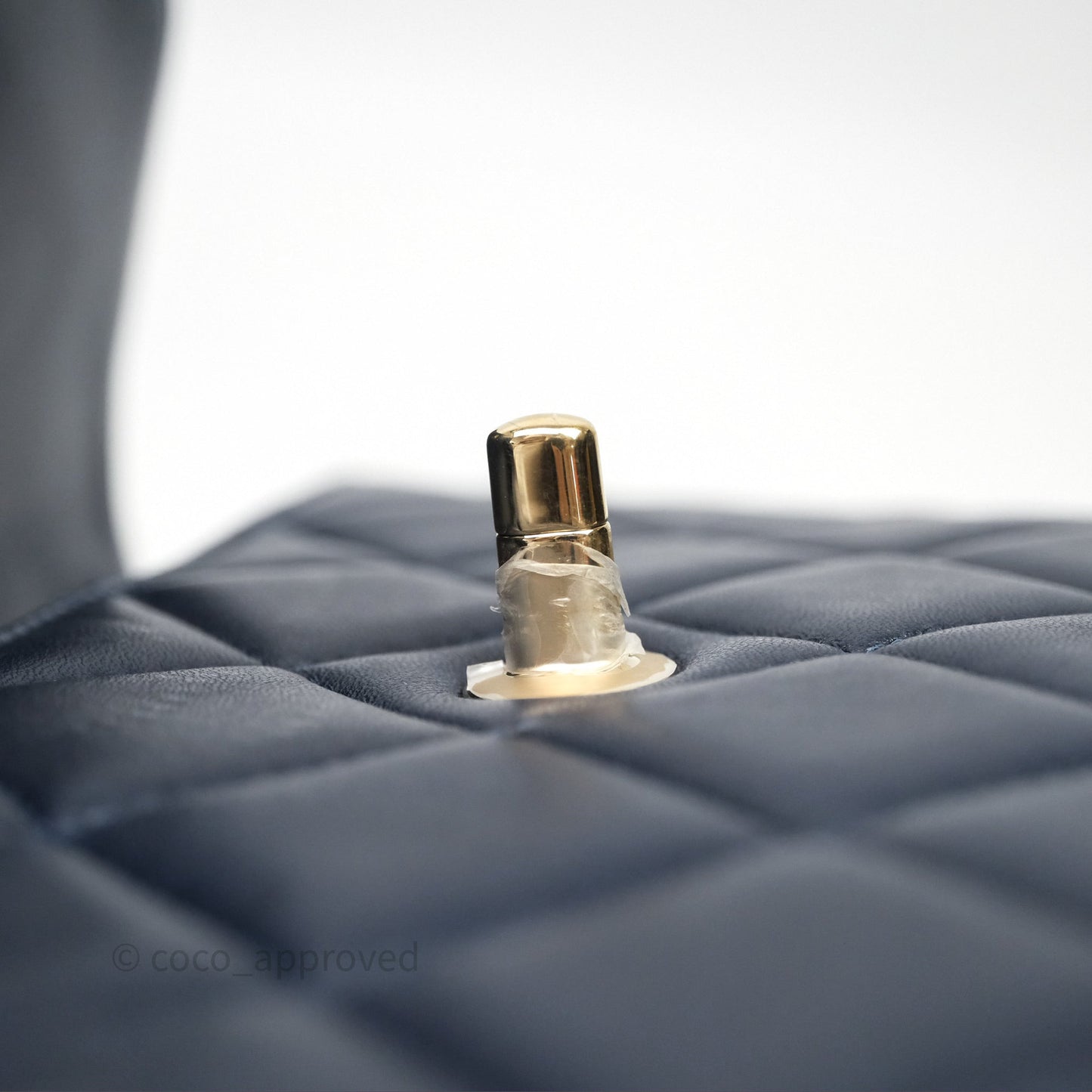 Chanel Small Trendy CC Navy Lambskin Gold Hardware