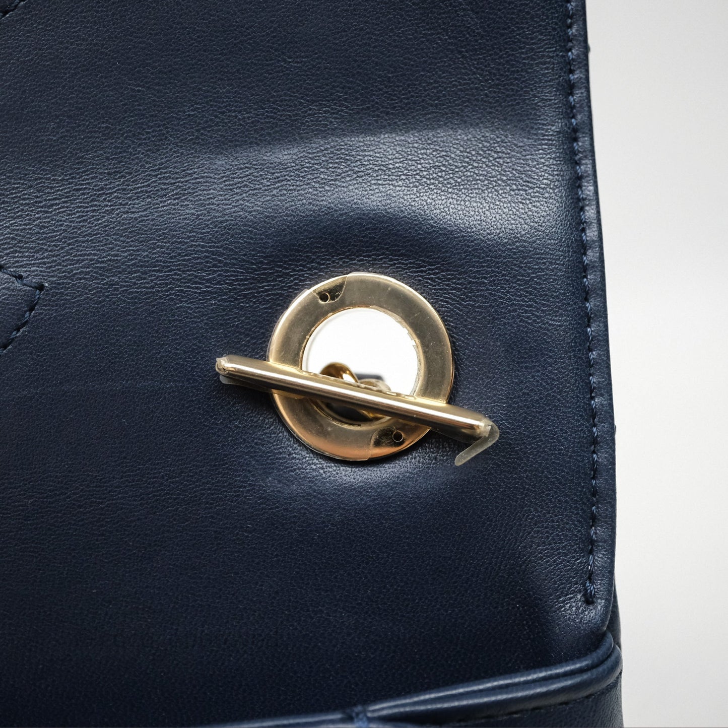Chanel Small Trendy CC Navy Lambskin Gold Hardware