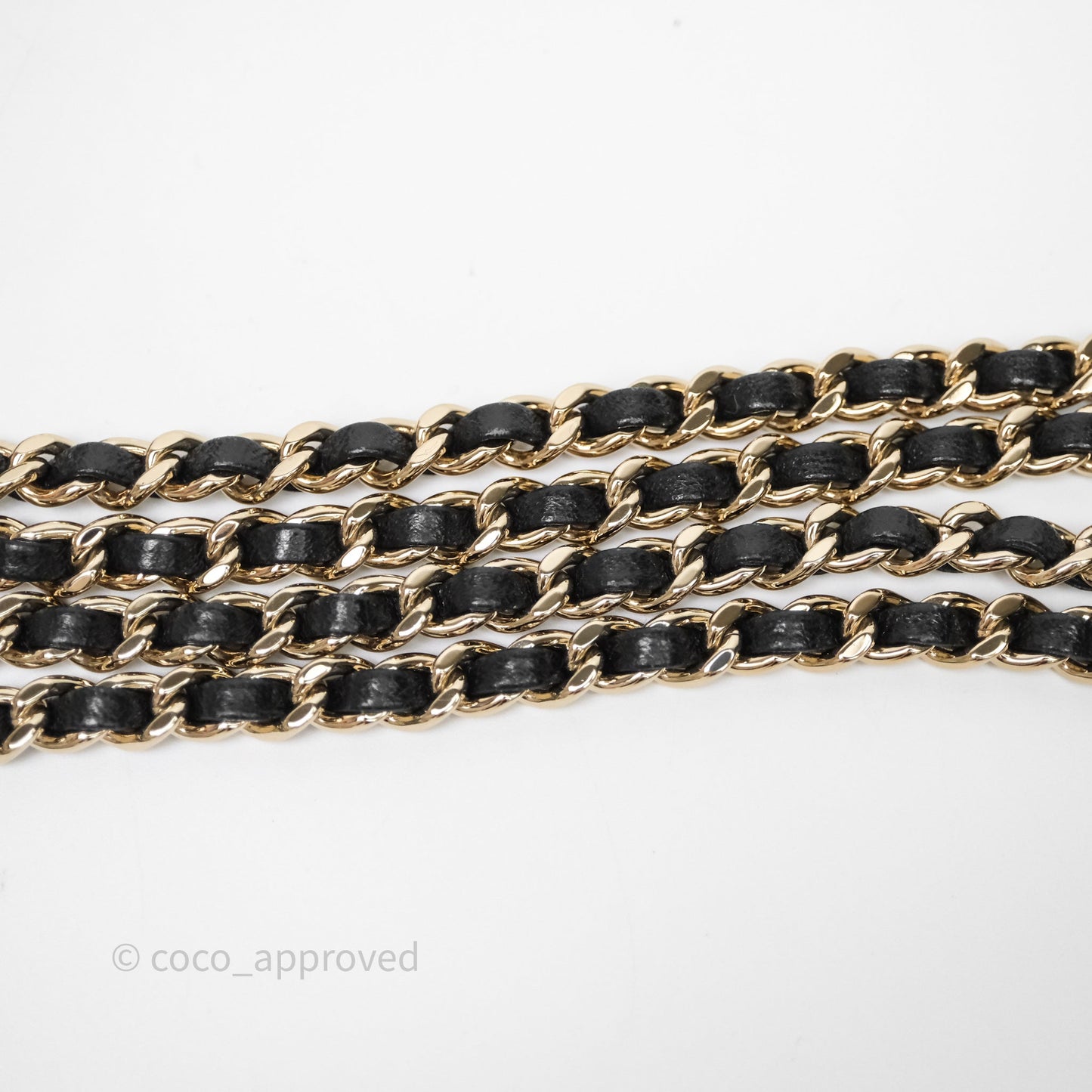 Chanel Mesh Clutch With Chain Black Shiny Lambskin Gold Hardware