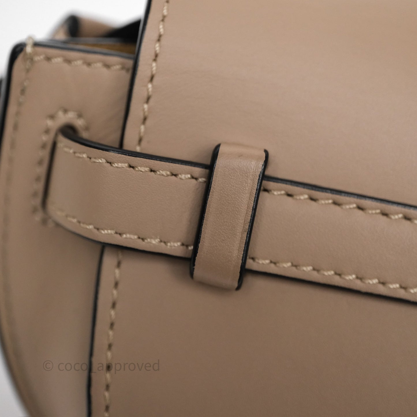 Loewe Mini Gate Dual Bag Beige Sand Soft Calfskin Jacquard Strap