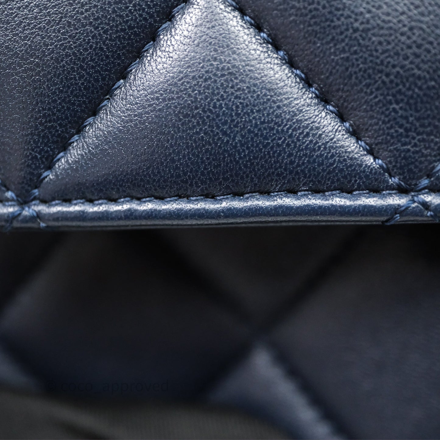 Chanel Small Trendy CC Navy Lambskin Gold Hardware
