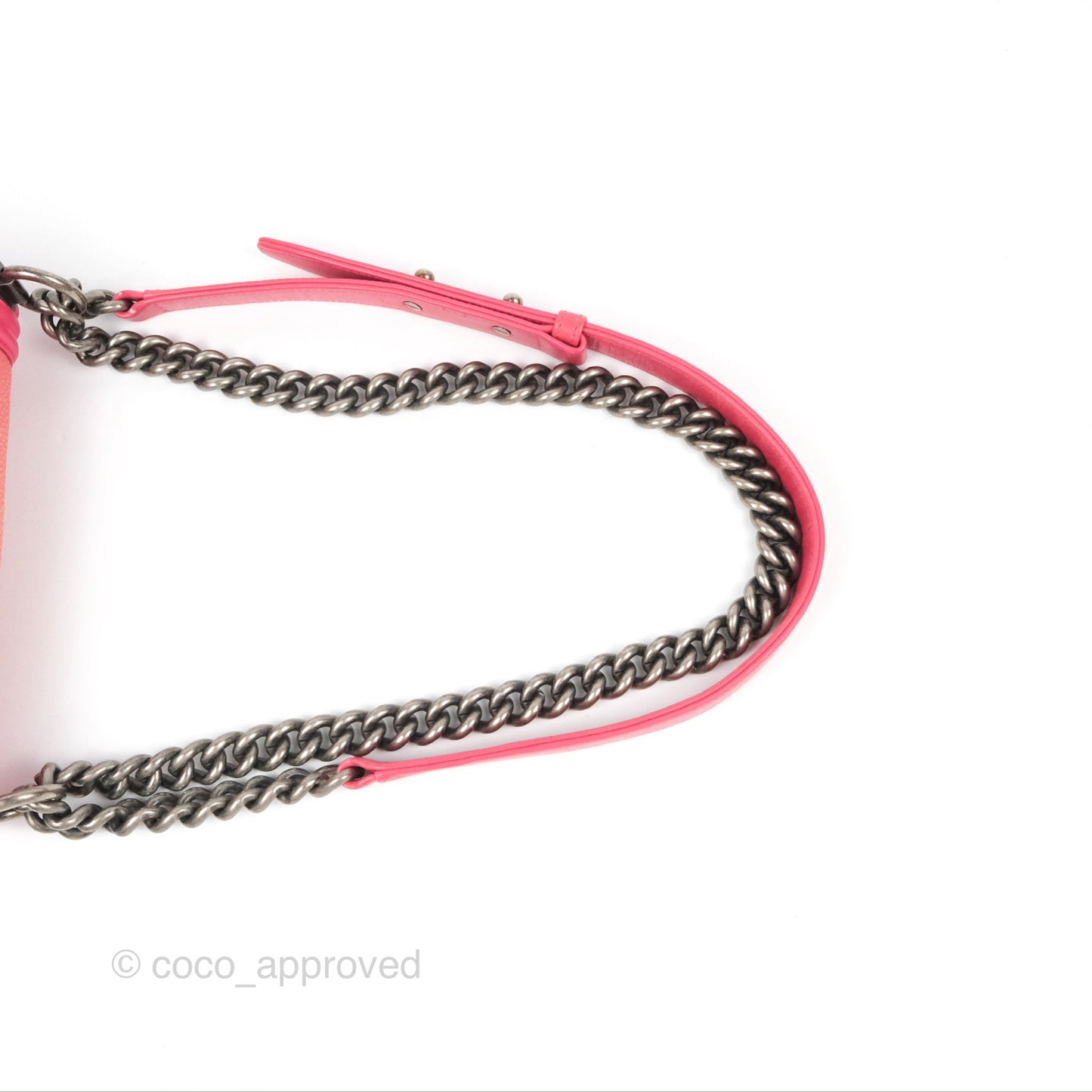 Chanel Small Boy Stingray Dark Pink Ruthenium Hardware