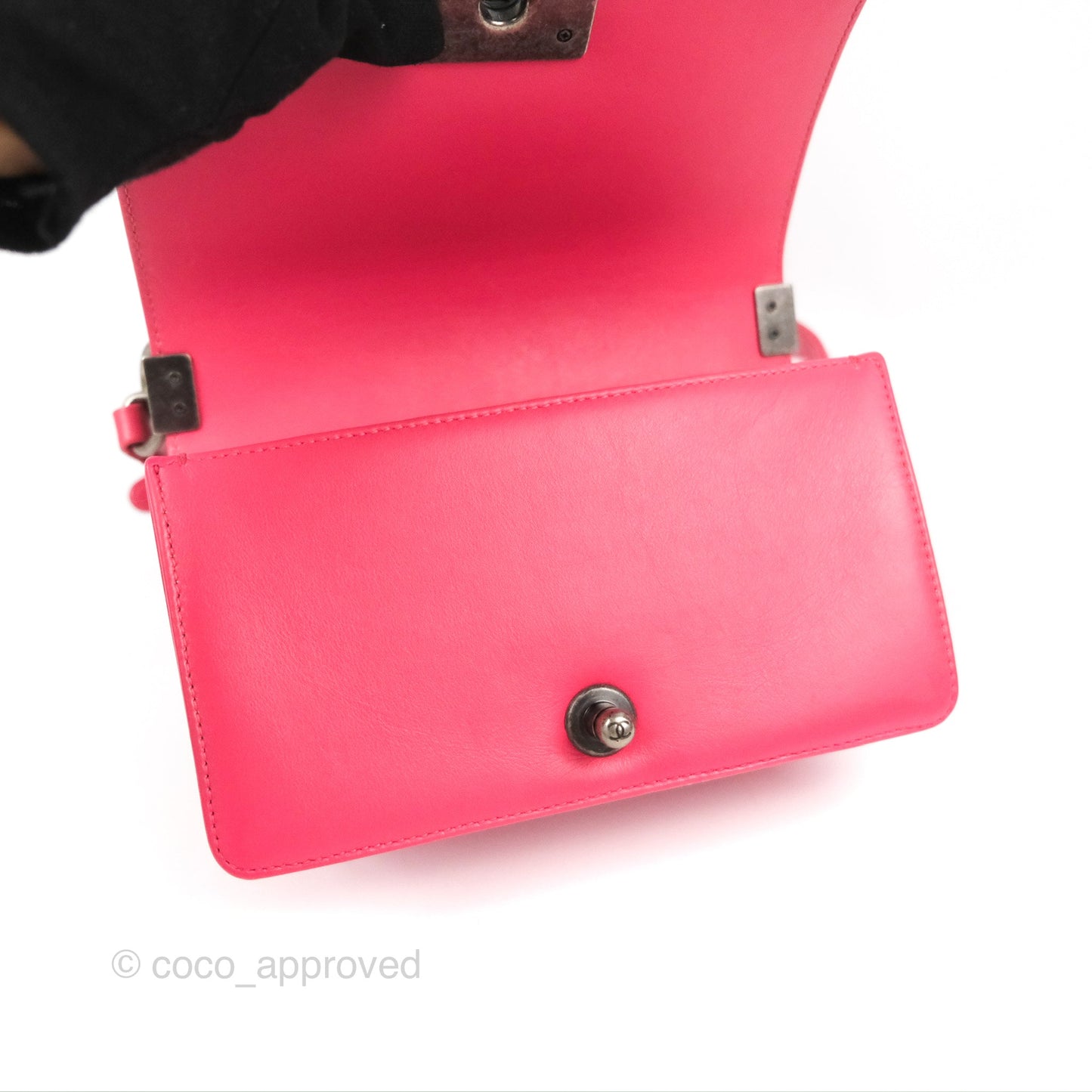 Chanel Small Boy Stingray Dark Pink Ruthenium Hardware