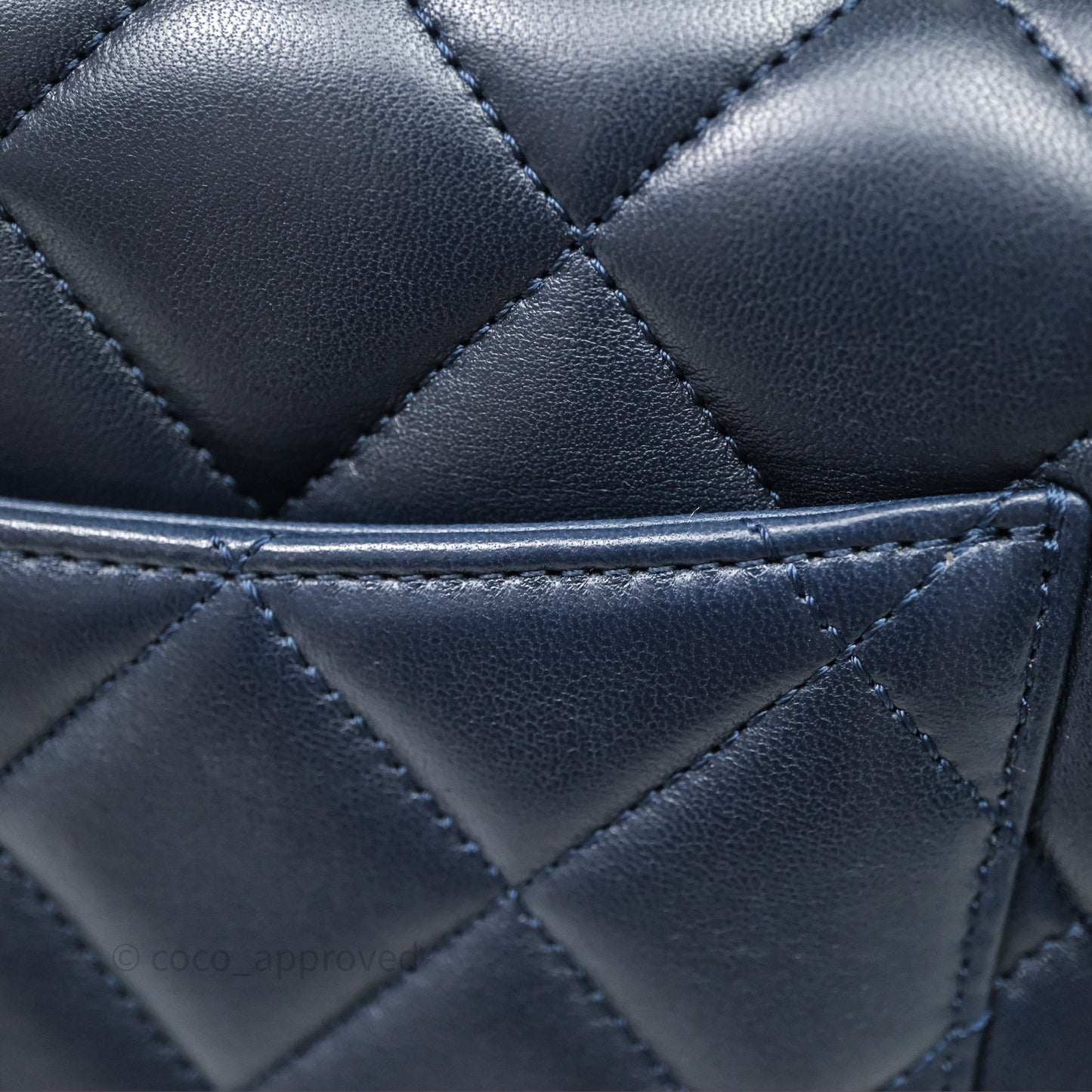 Chanel Small Trendy CC Navy Lambskin Gold Hardware