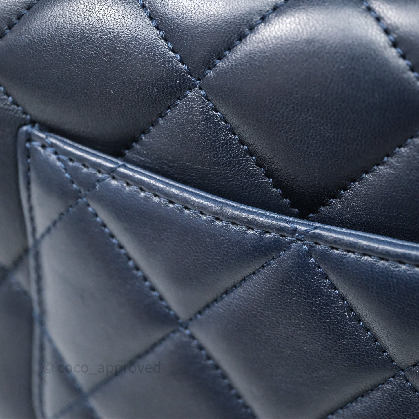 Chanel Small Trendy CC Navy Lambskin Gold Hardware