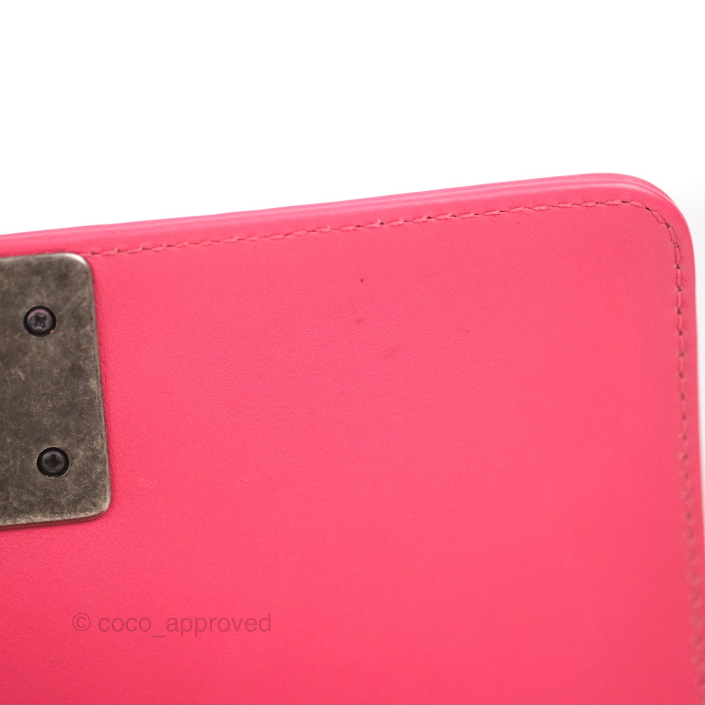 Chanel Small Boy Stingray Dark Pink Ruthenium Hardware