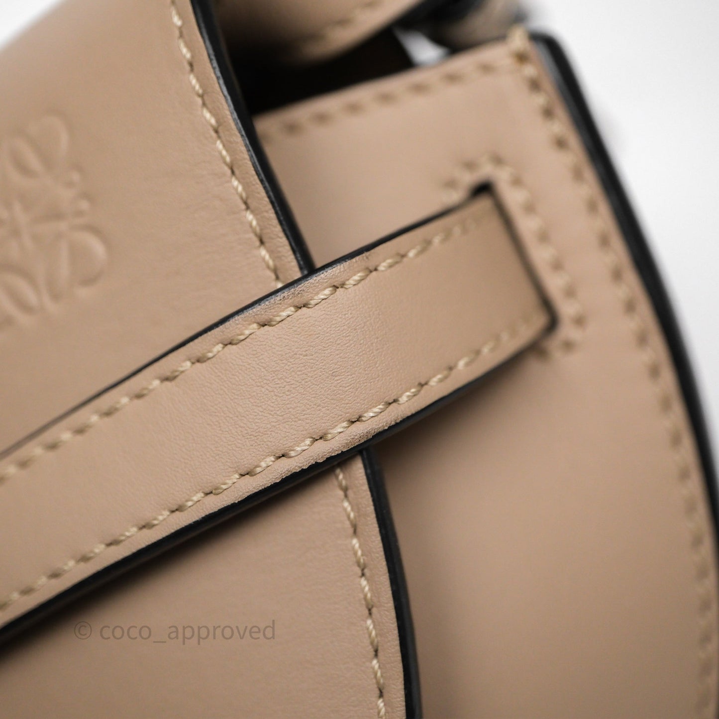Loewe Mini Gate Dual Bag Beige Sand Soft Calfskin Jacquard Strap