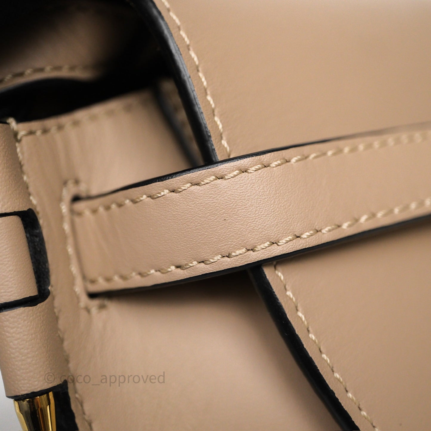 Loewe Mini Gate Dual Bag Beige Sand Soft Calfskin Jacquard Strap